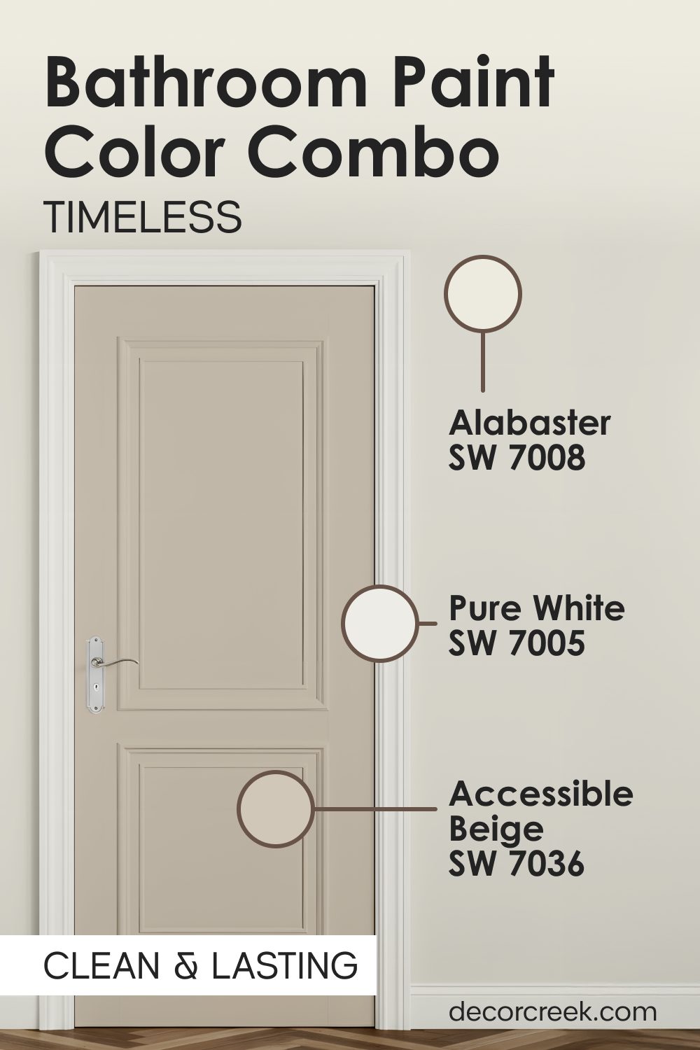 Alabaster SW 7008 + Accessible Beige SW 7036 + Pure White SW 7005