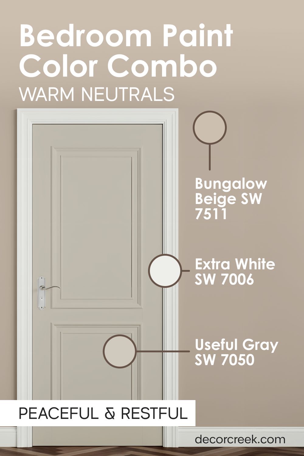 Bungalow Beige SW 7511 + Useful Gray SW 7050 + Extra White SW 7006
