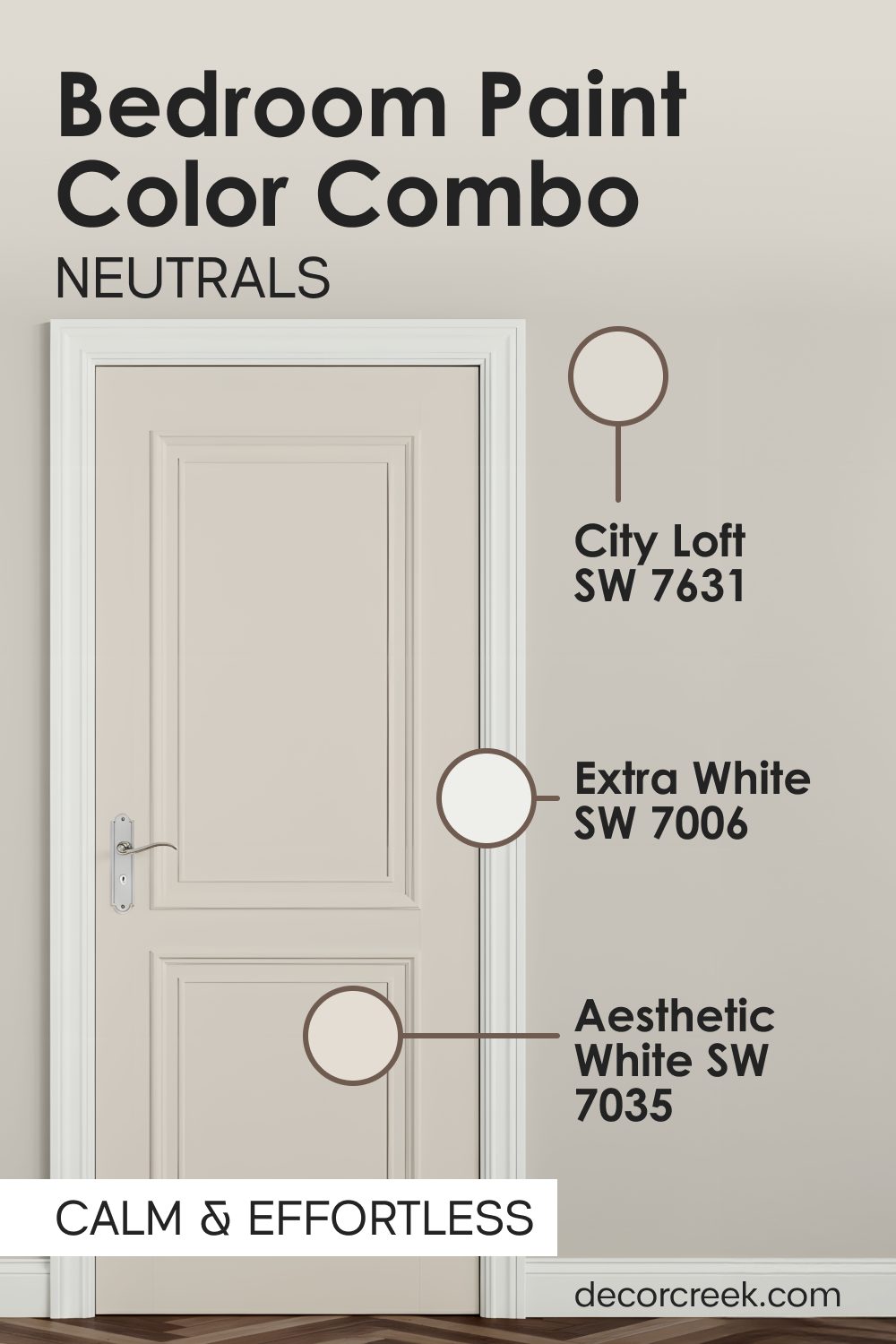 City Loft SW 7631 + Aesthetic White SW 7035 + Extra White SW 7006