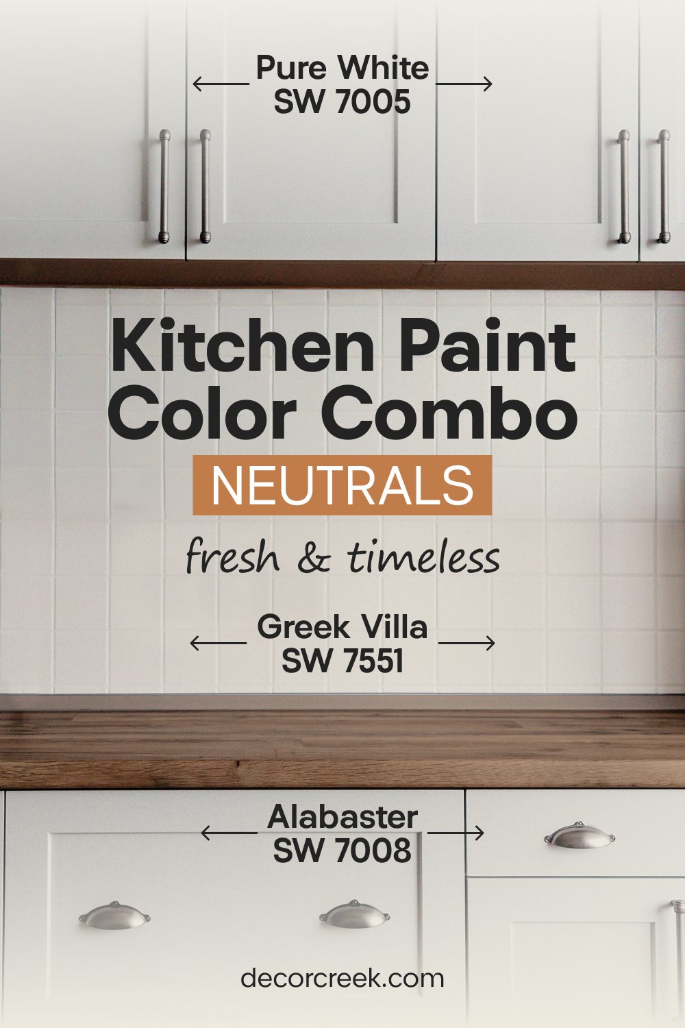 Greek Villa SW 7551 + Alabaster SW 7008 + Pure White SW 7005
