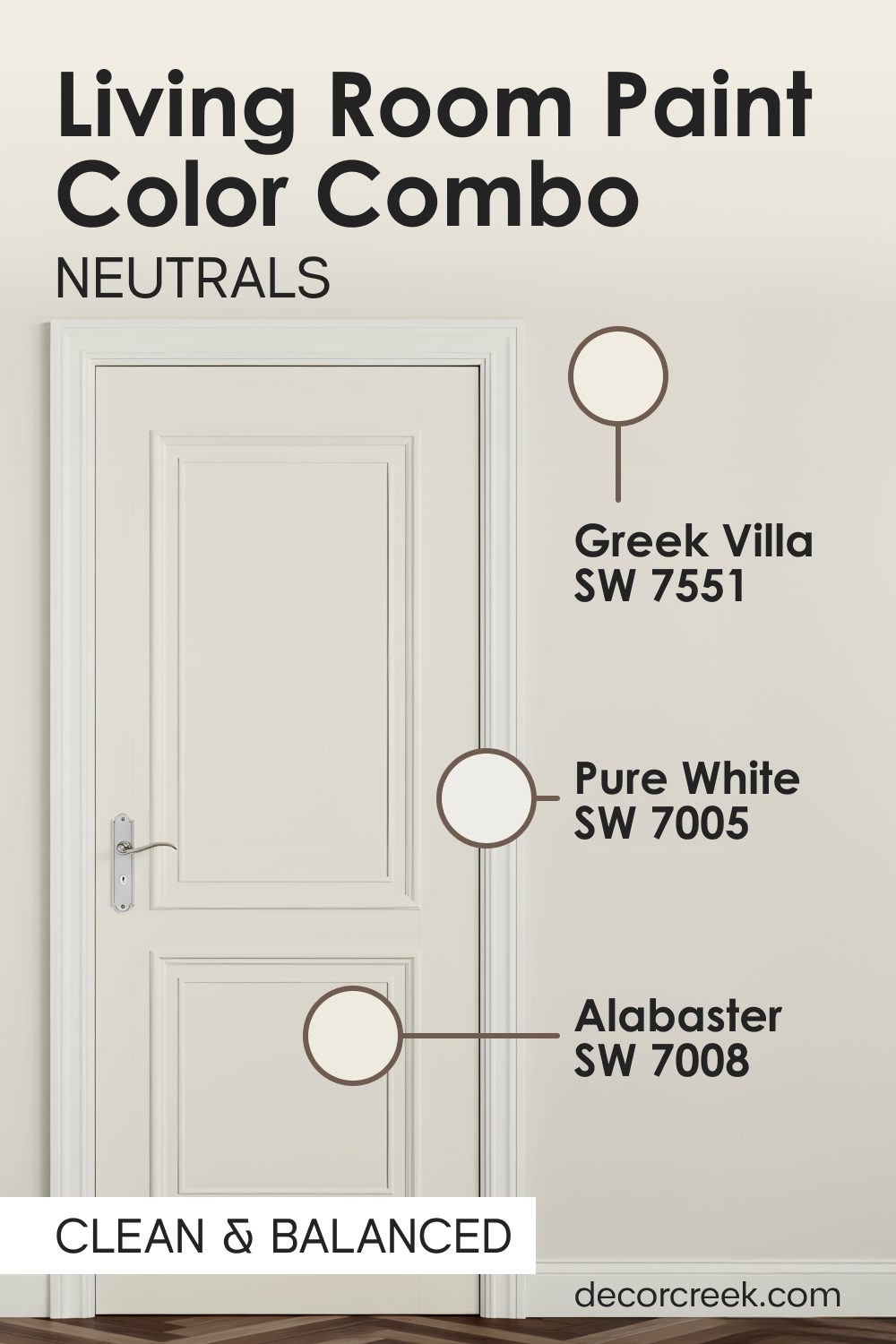 Greek Villa SW 7551 + Alabaster SW 7008 + Pure White SW 7005