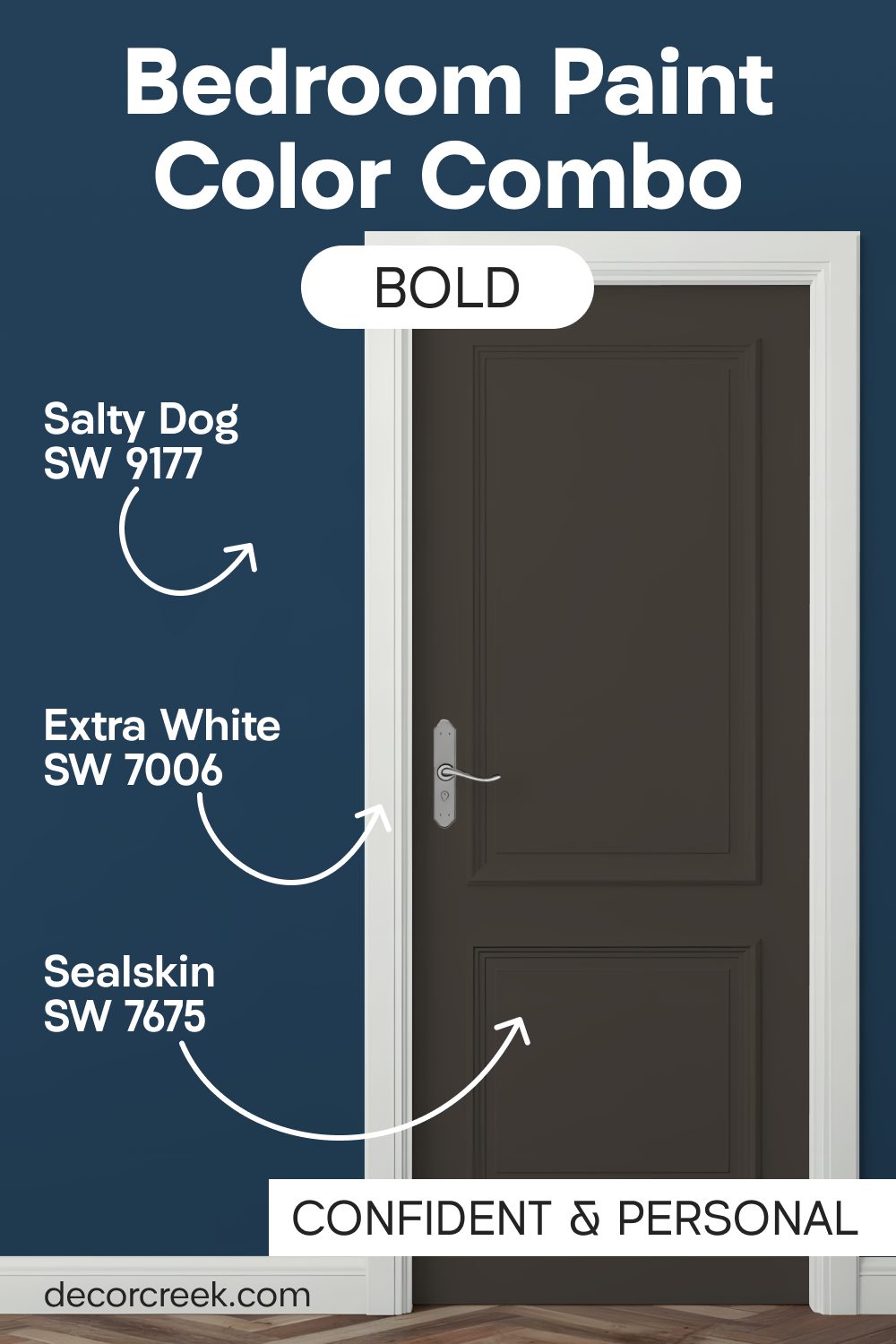 Salty Dog SW 9177 + Sealskin SW 7675 + Extra White SW 7006