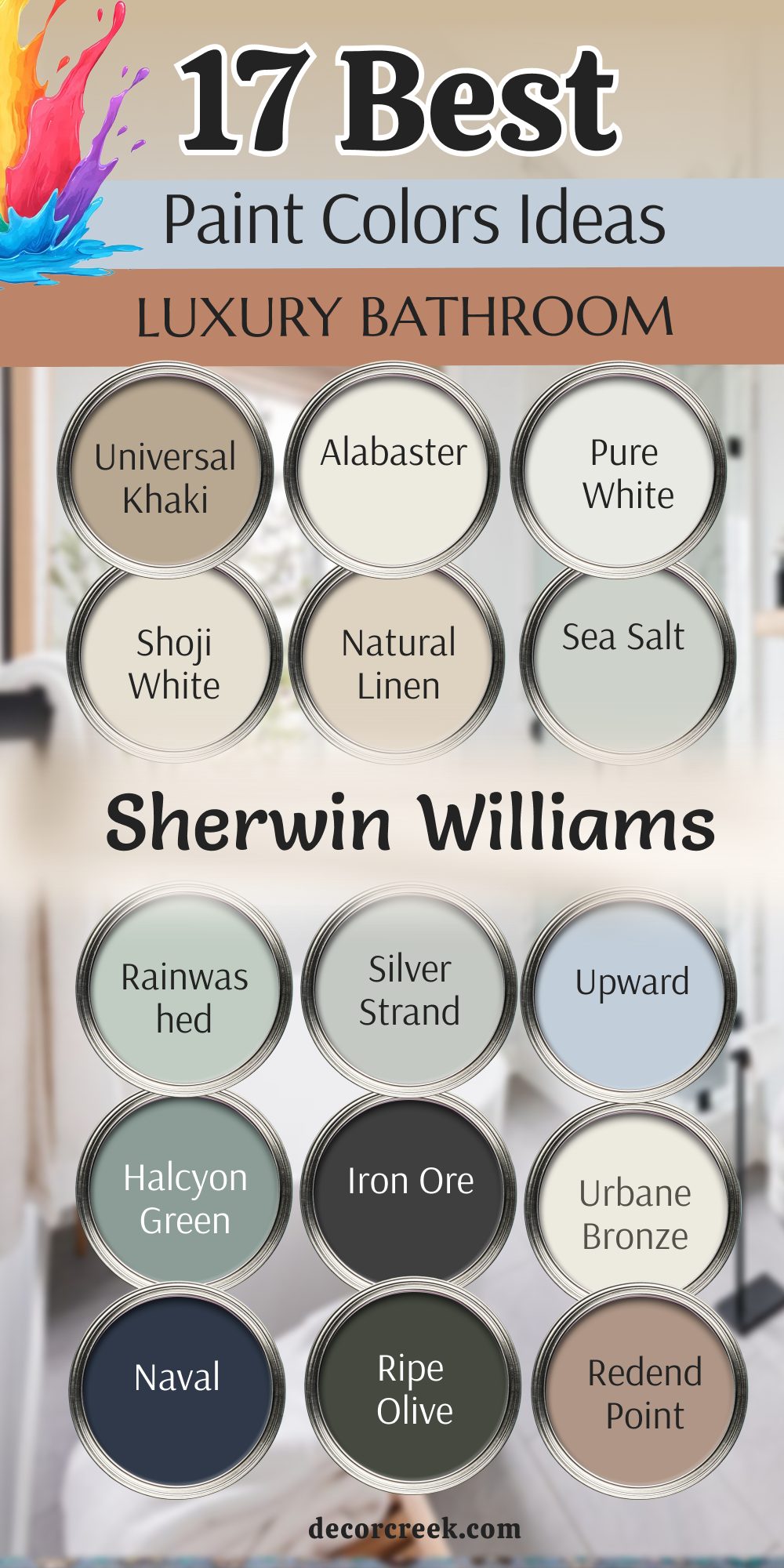 17 luxury bathroom paint color ideas from sherwin williams