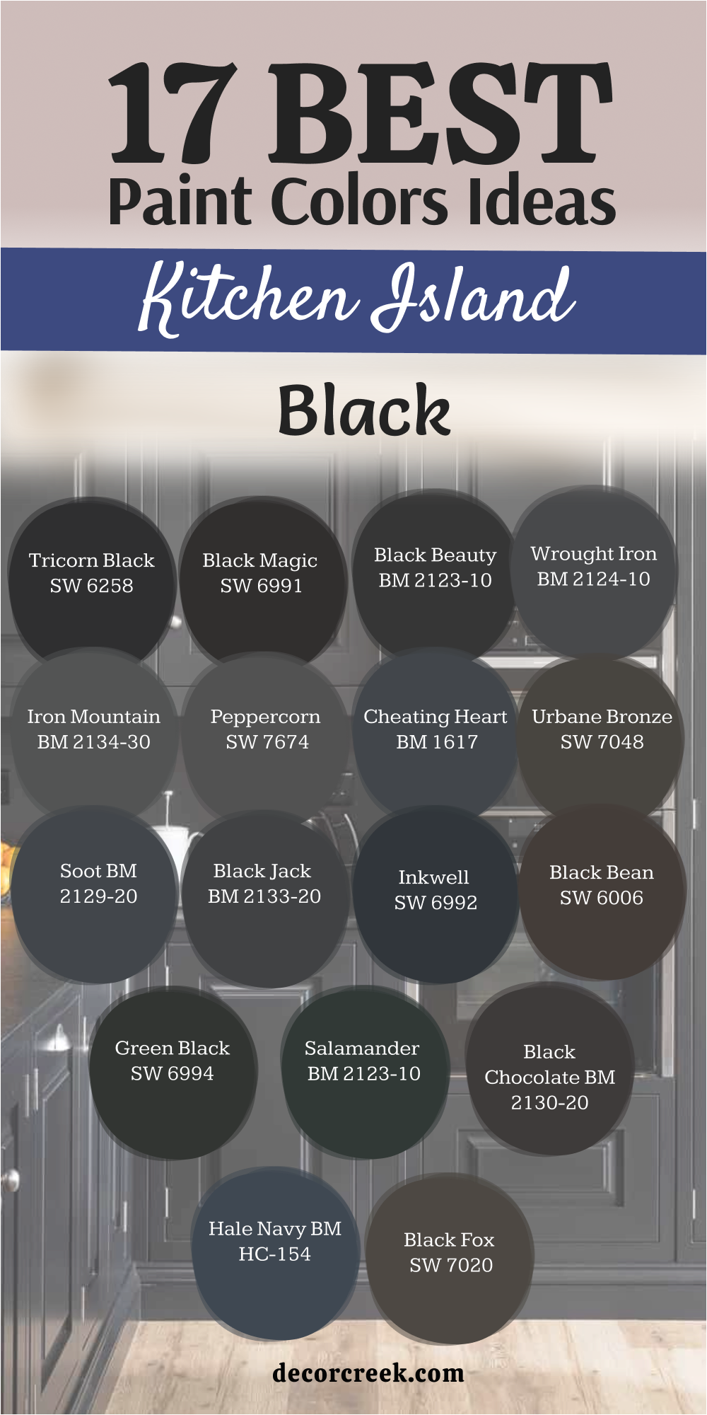 17 paint color ideas for the black kitchen island