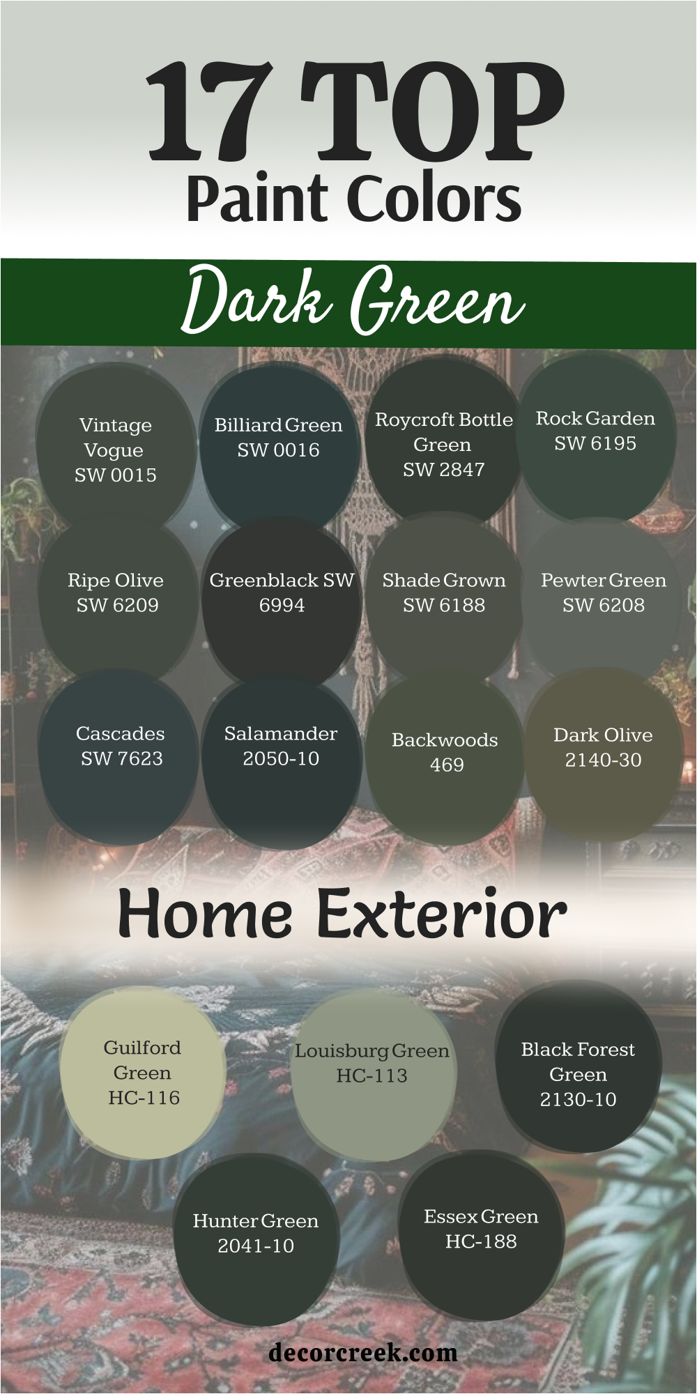 17 top dark green home exterior paint colors