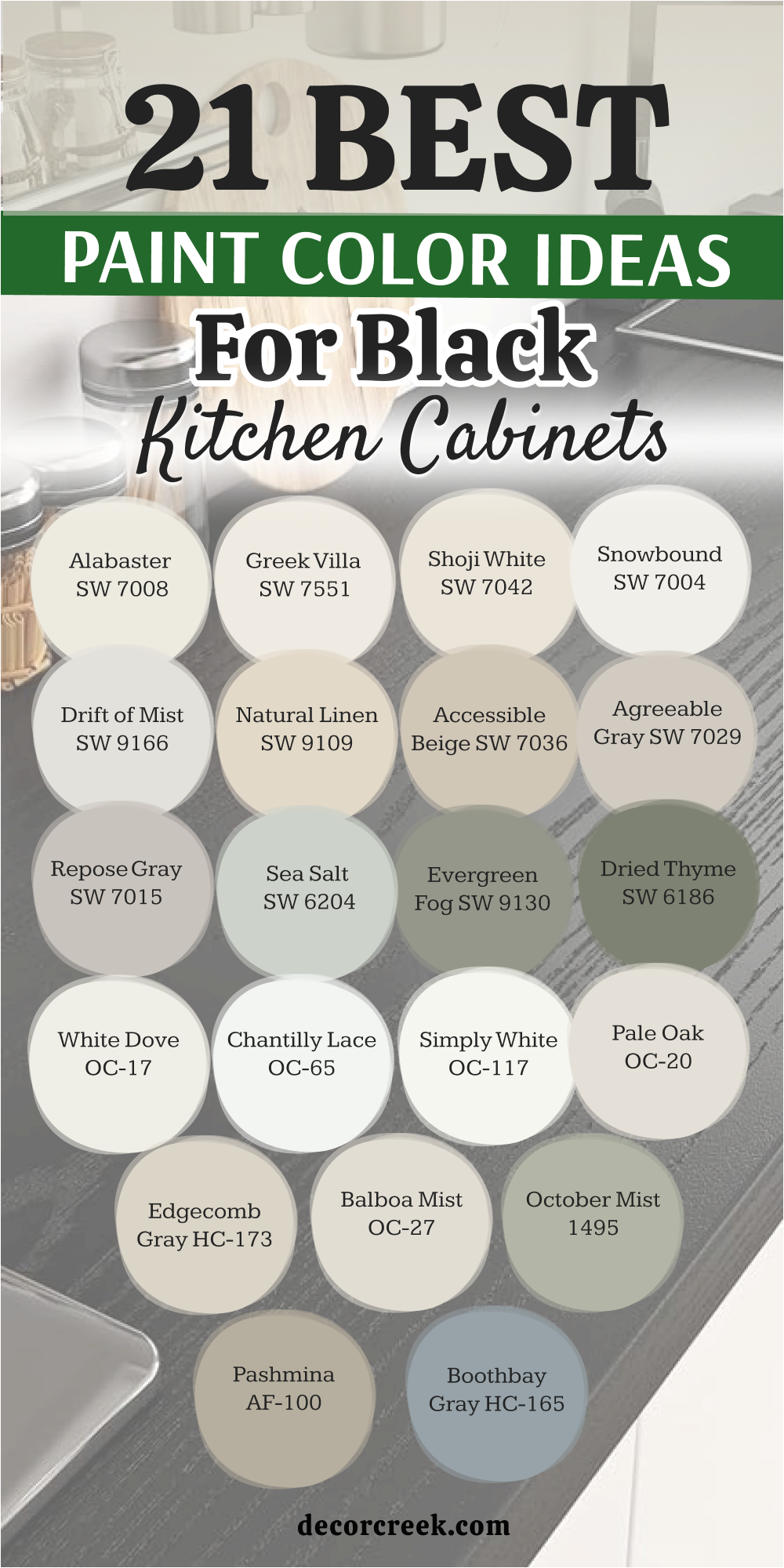 21 paint color ideas for the black kitchen cabinets