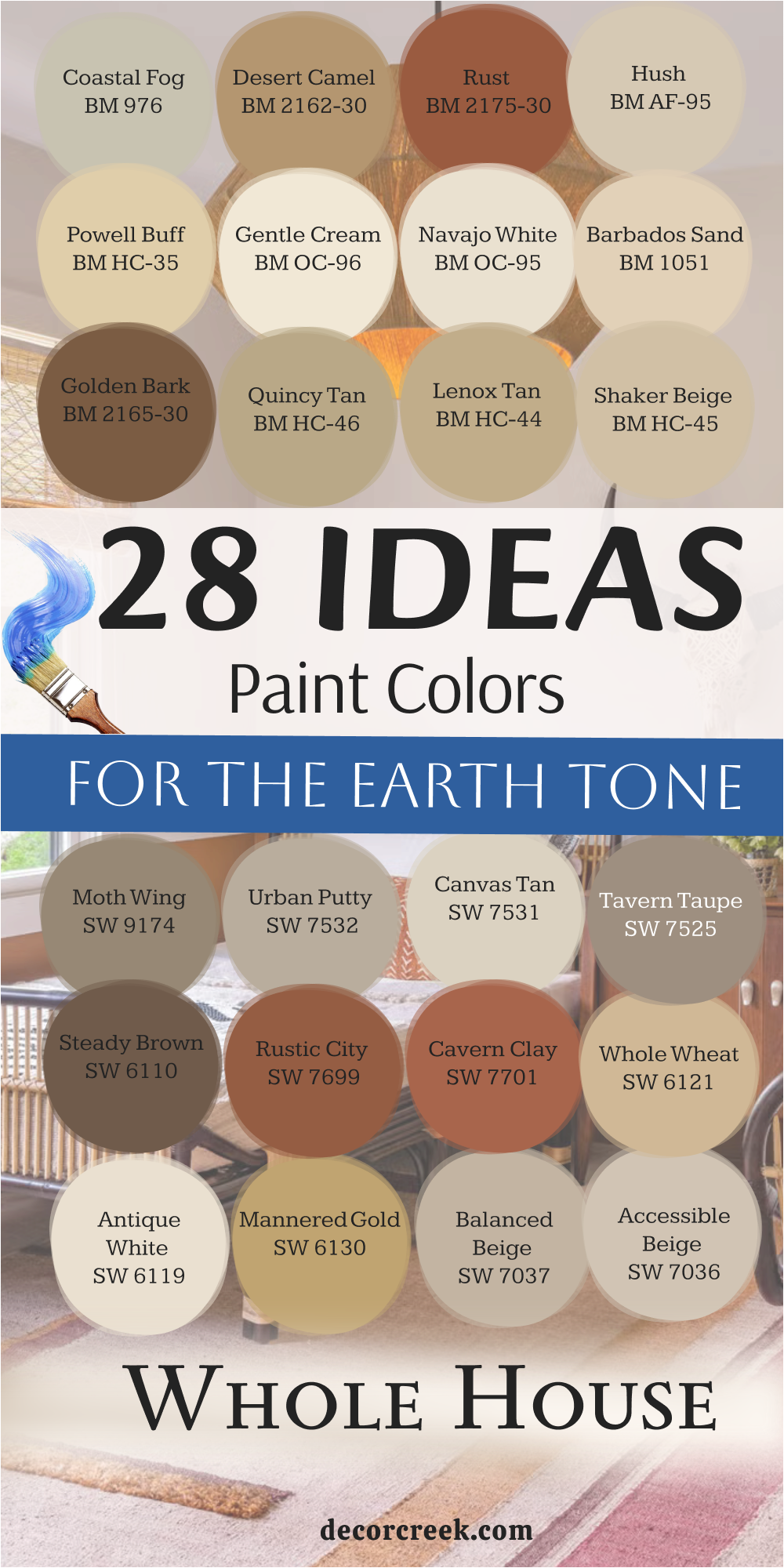 28 ideas for the earth tone color palette for the whole house