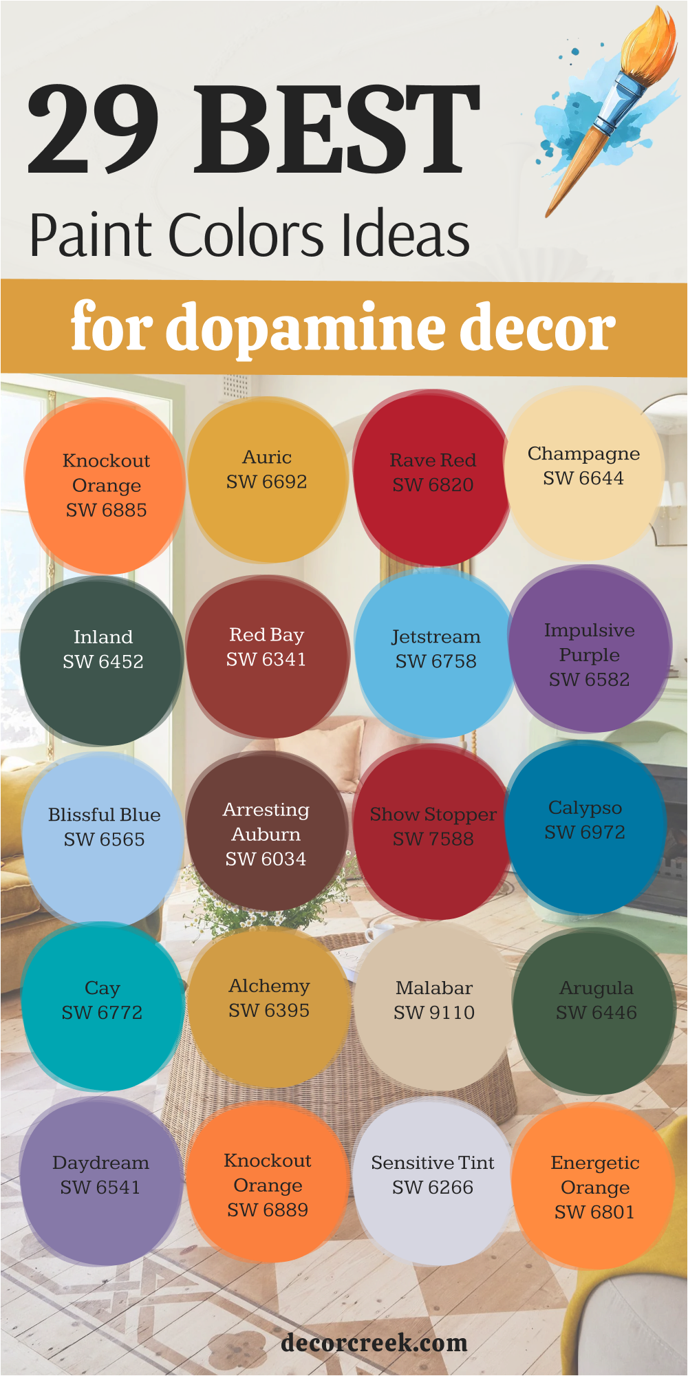 29 paint color ideas for Dopamine decor