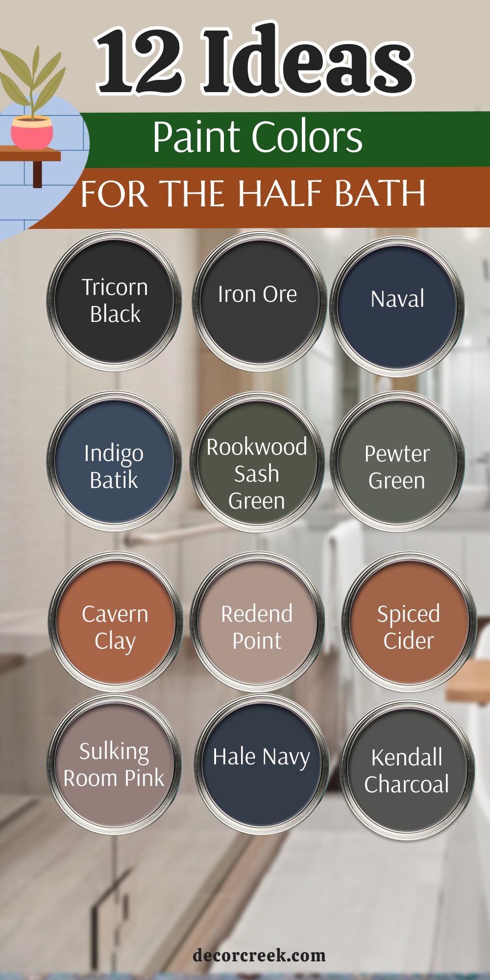12 ideas for the half bath paint colors