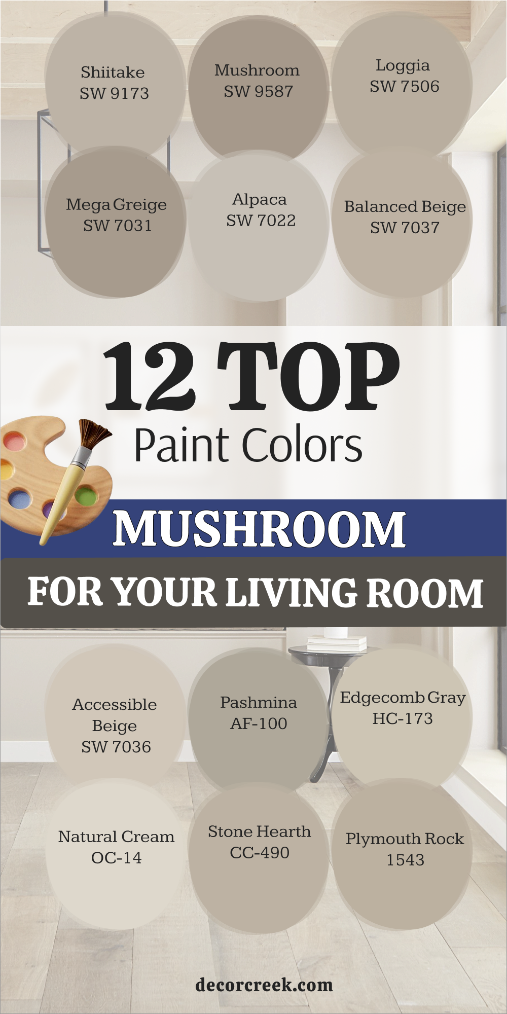 12 top mushroom paint colors for your living room