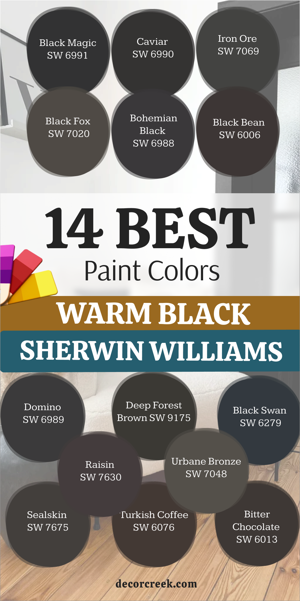 14 Warm Black Paint Colors from sherwin williams