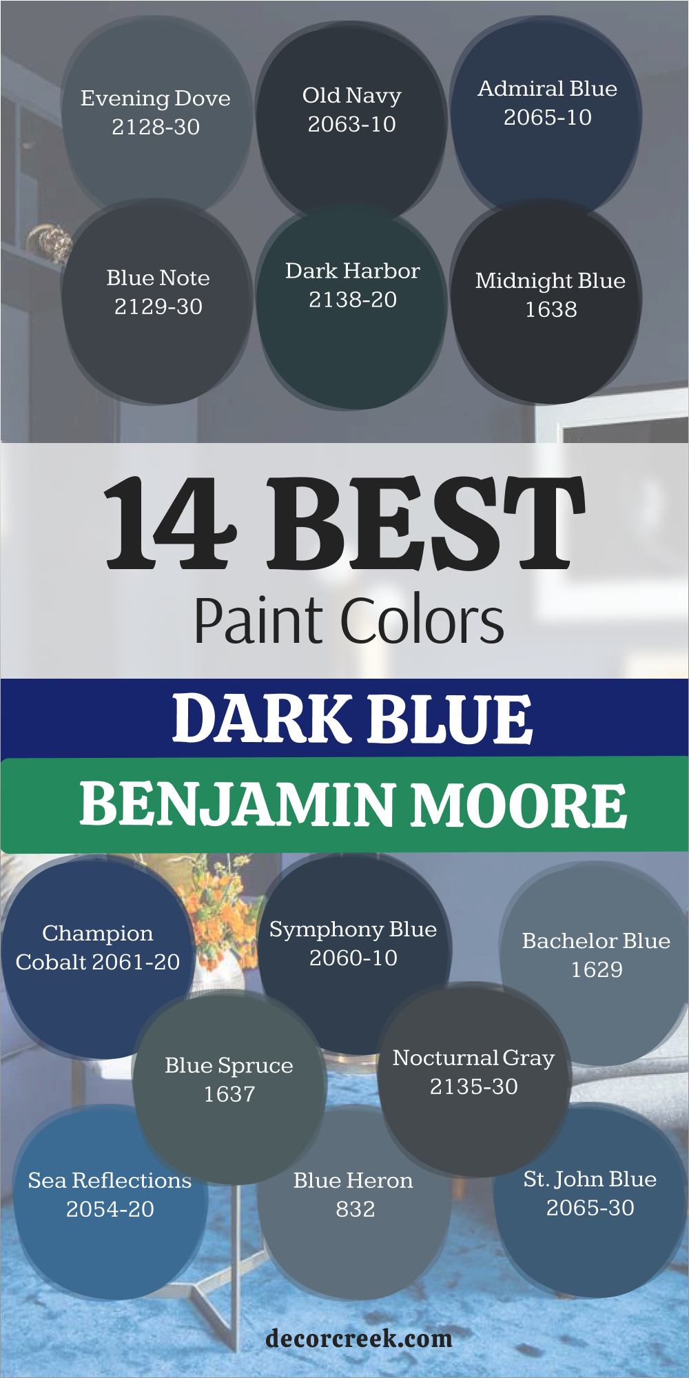 14 best dark blue paint colors by benjamin moore