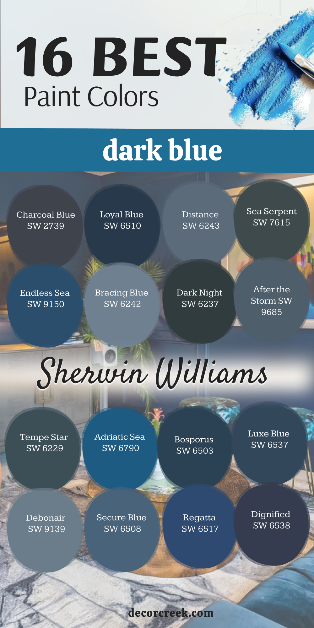 16 best dark bluepaint colros by sherwin williams