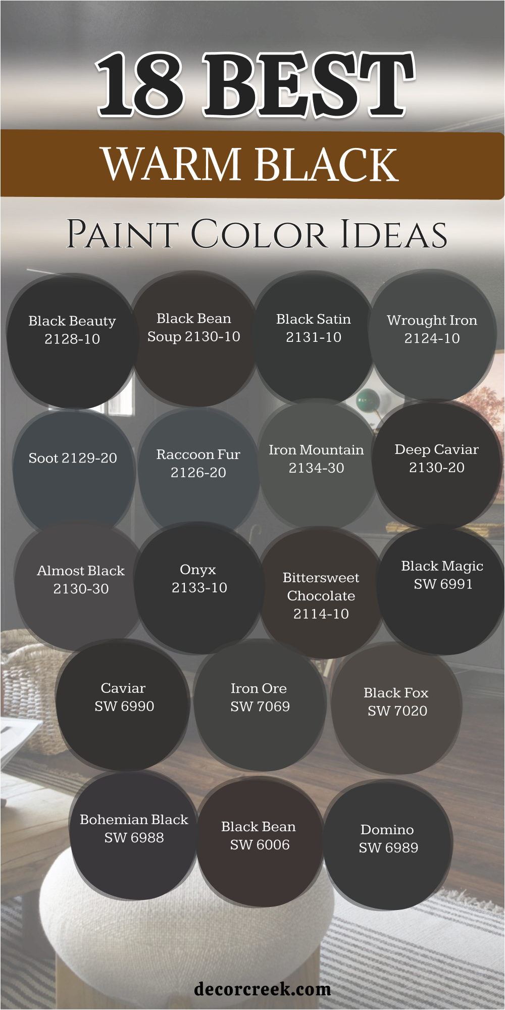 18 Warm Black Paint Color ideas