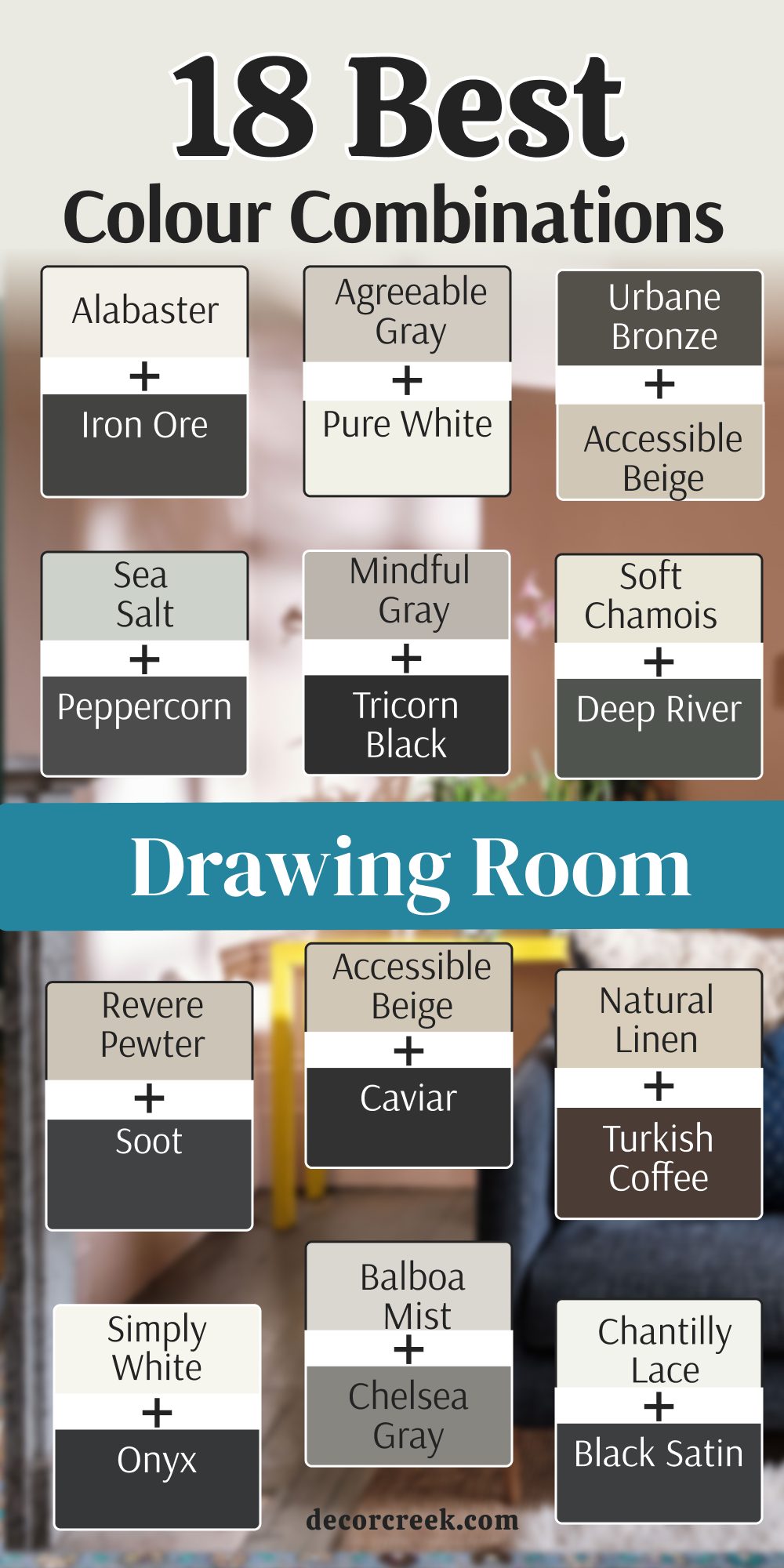 18 best Drawing Room Colour Combinations