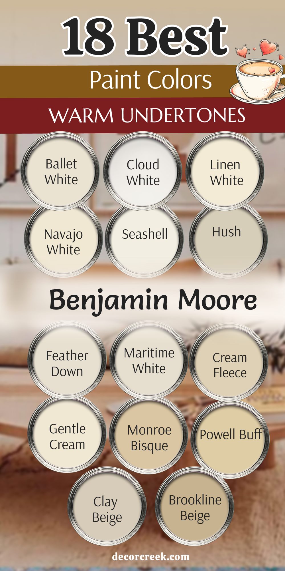 18 best paint colors with warm undertones from benjamin moore