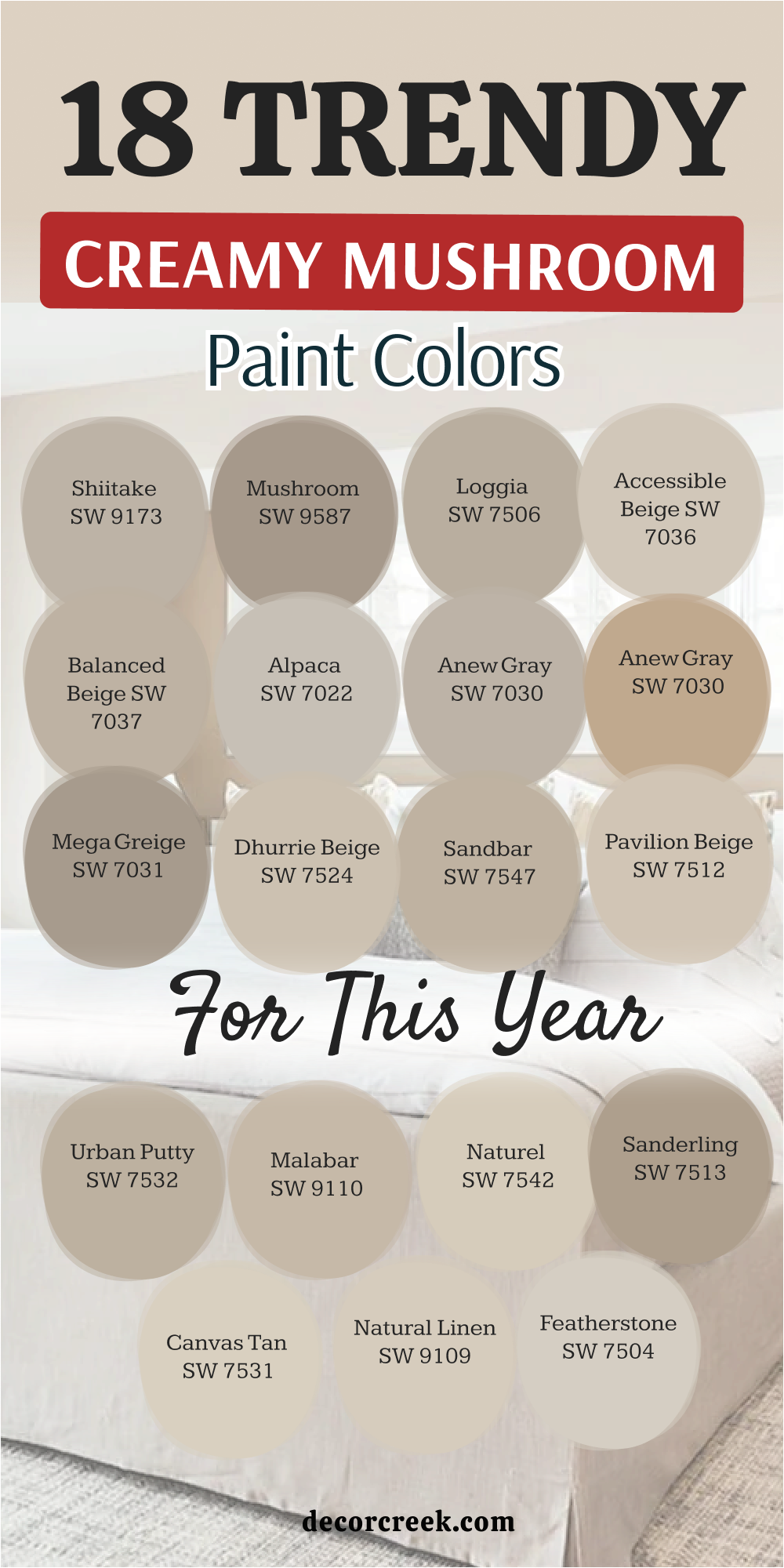 18 trendy creamy mushroom paint coilors for this year