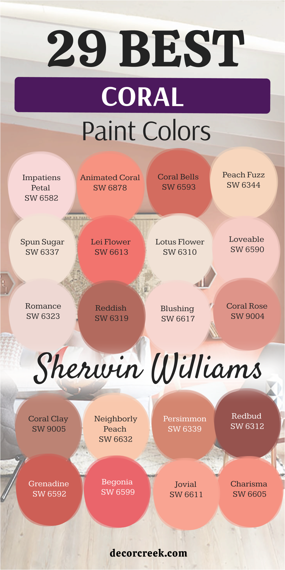 29 best coral paint colors from sherwin williams