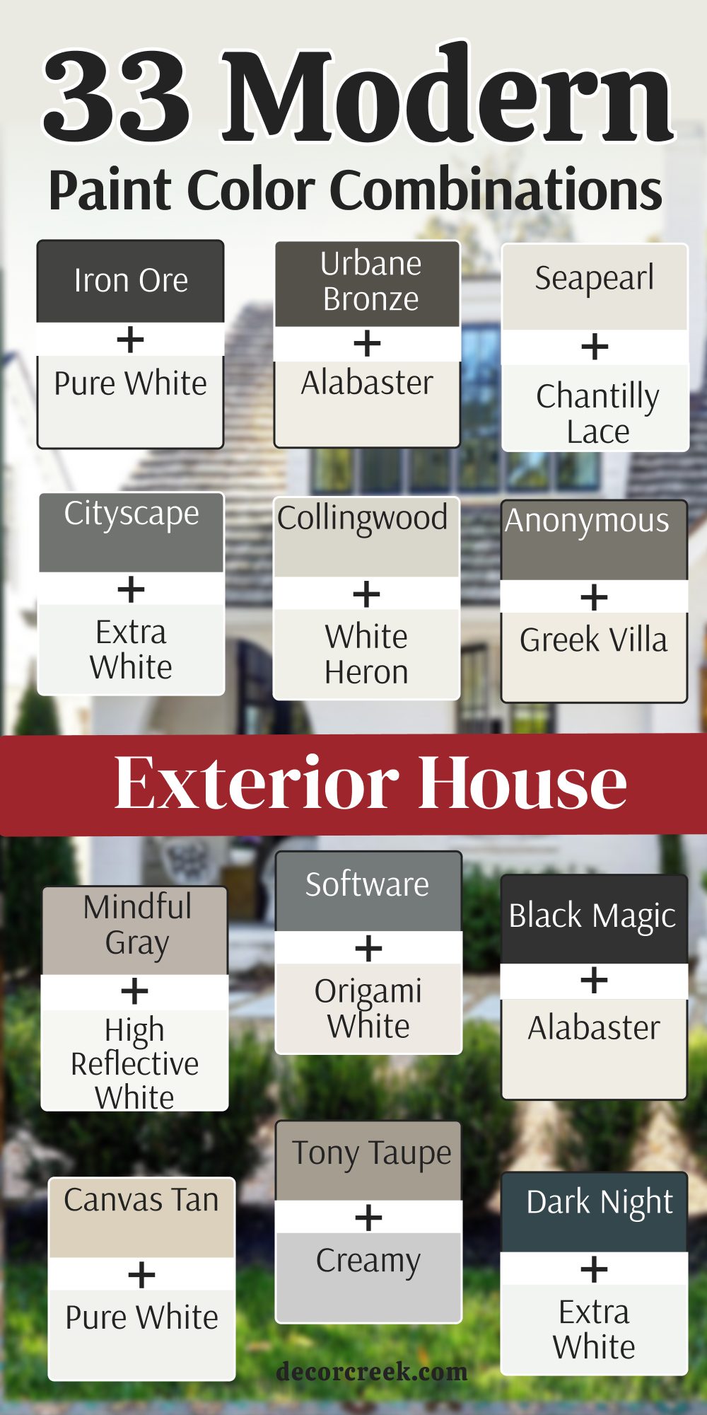 33 modern exterior house paint color combinations