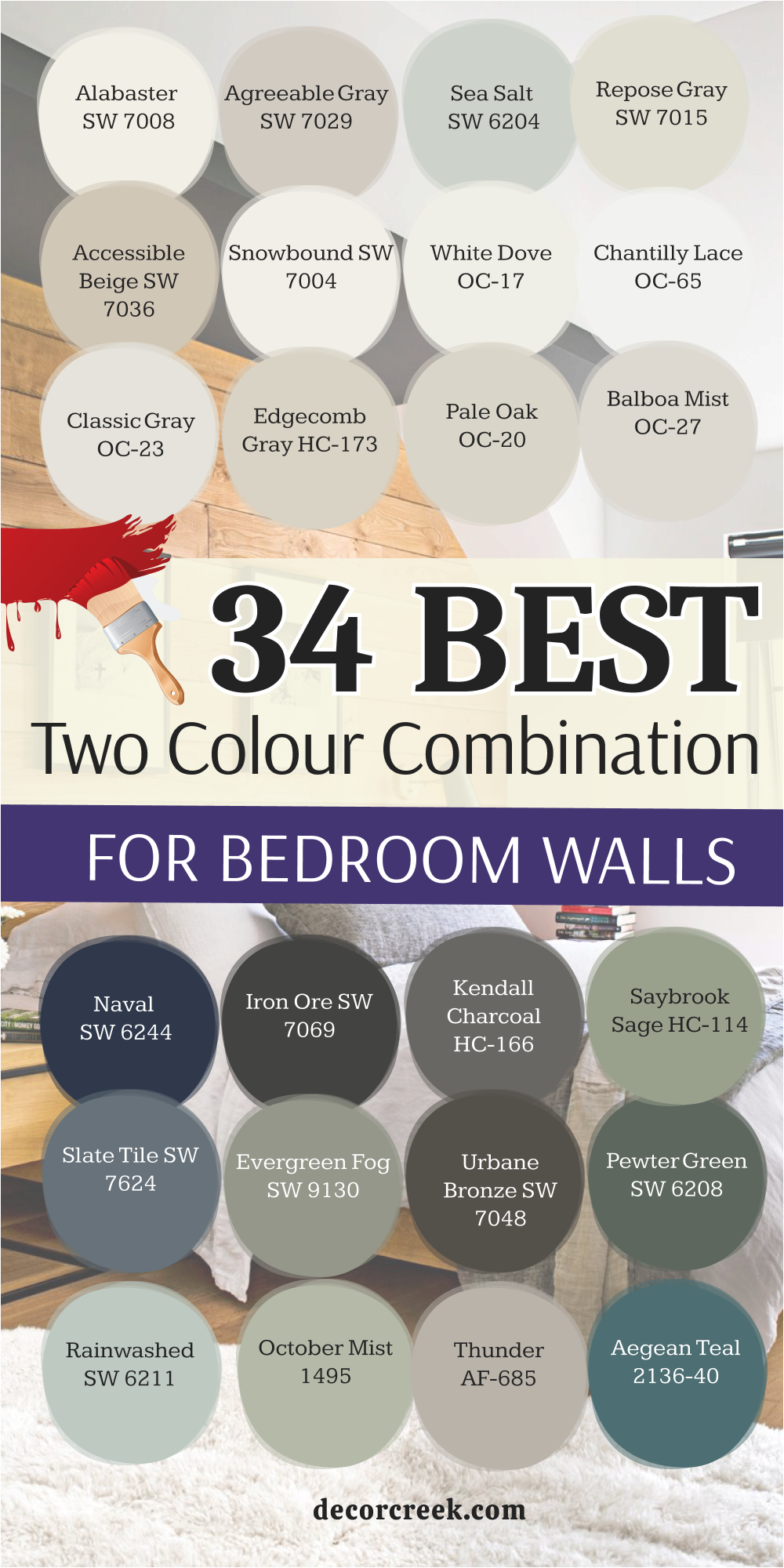 34 Two Colour Combination For Bedroom Walls