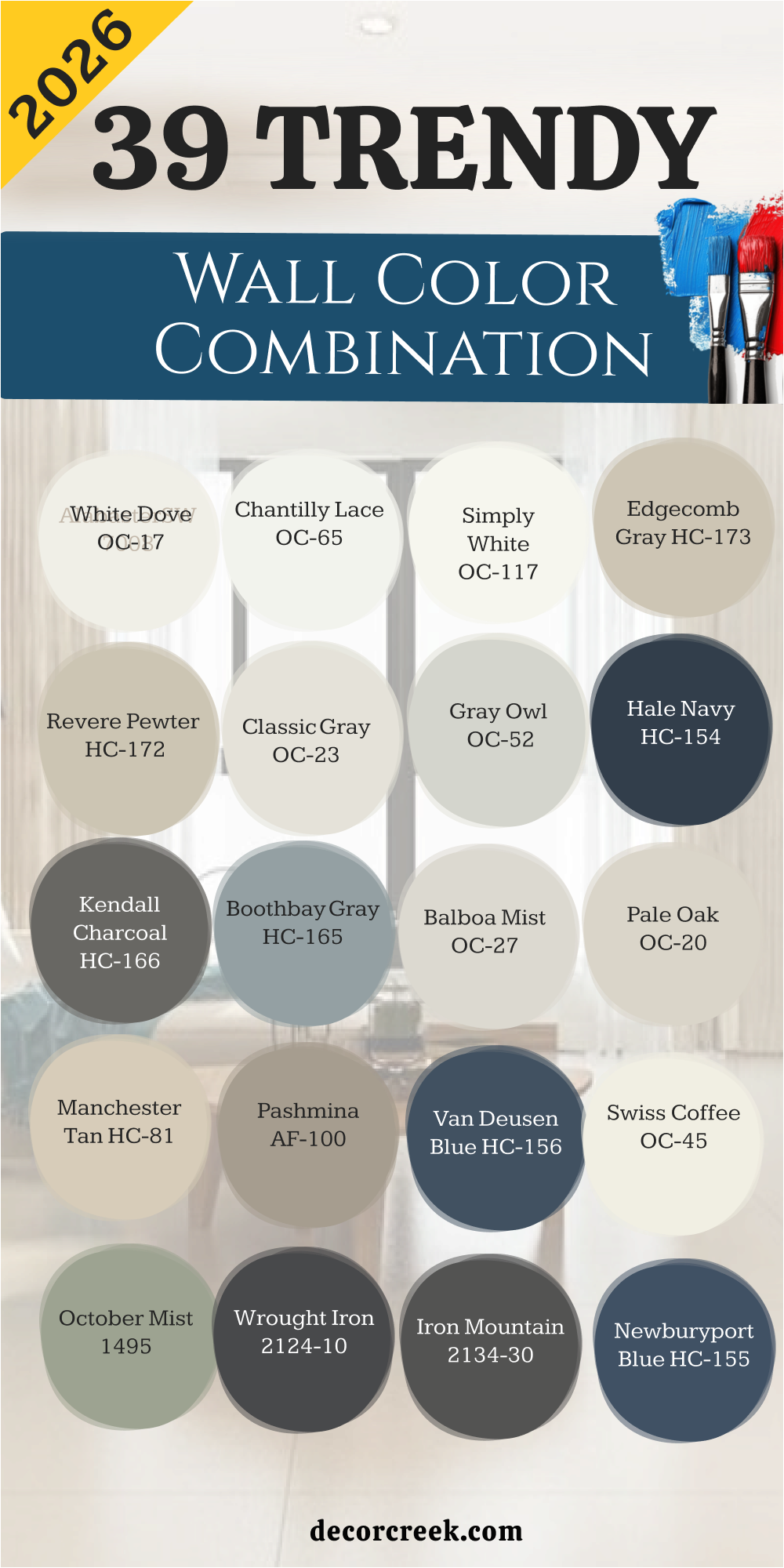 39 best Wall Color Combination in 2026