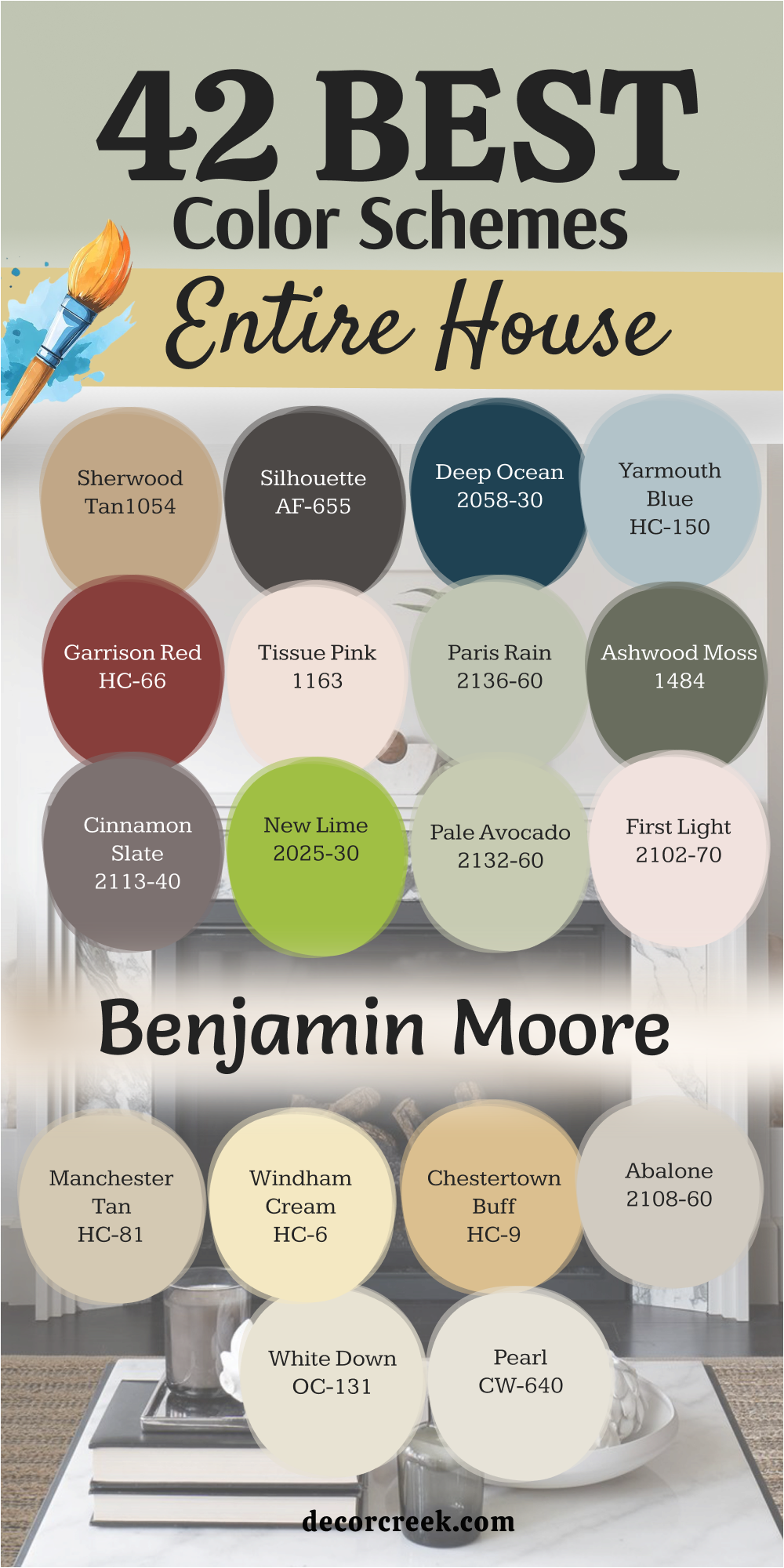 42 Benjamin Moore Entire House Color Schemes