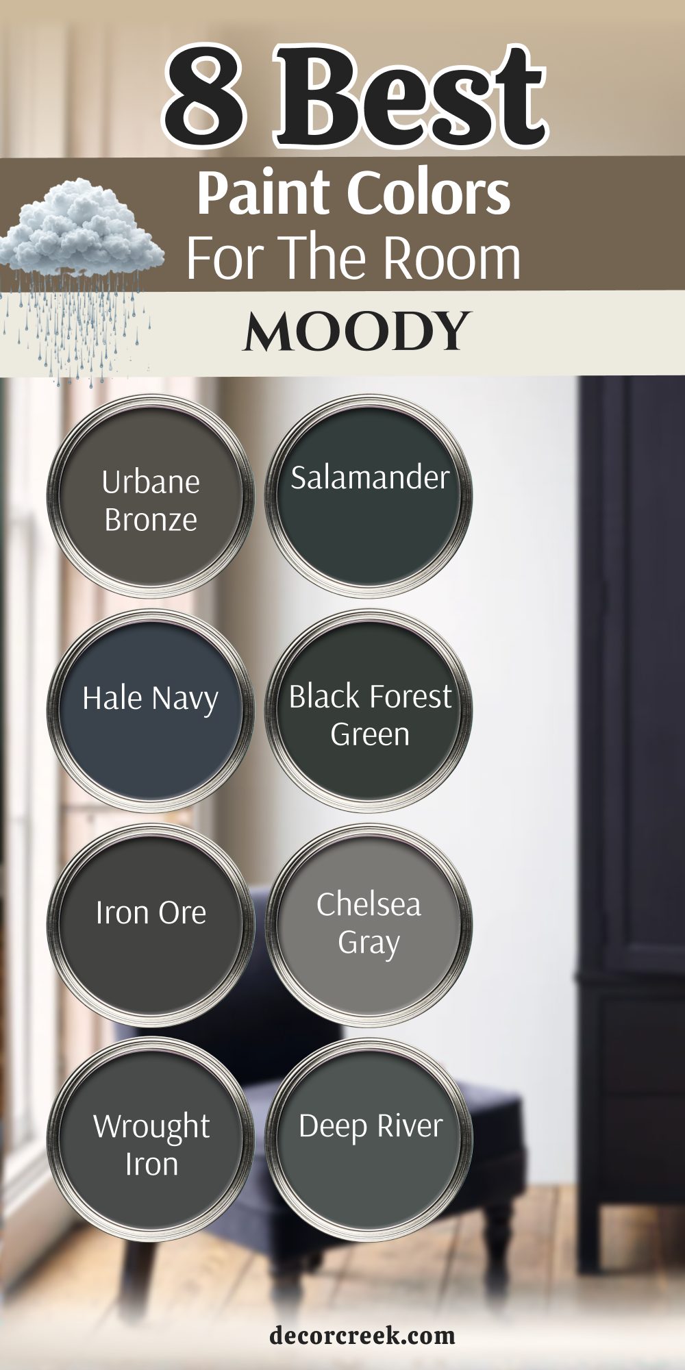 8 best moody paint colors for the room
