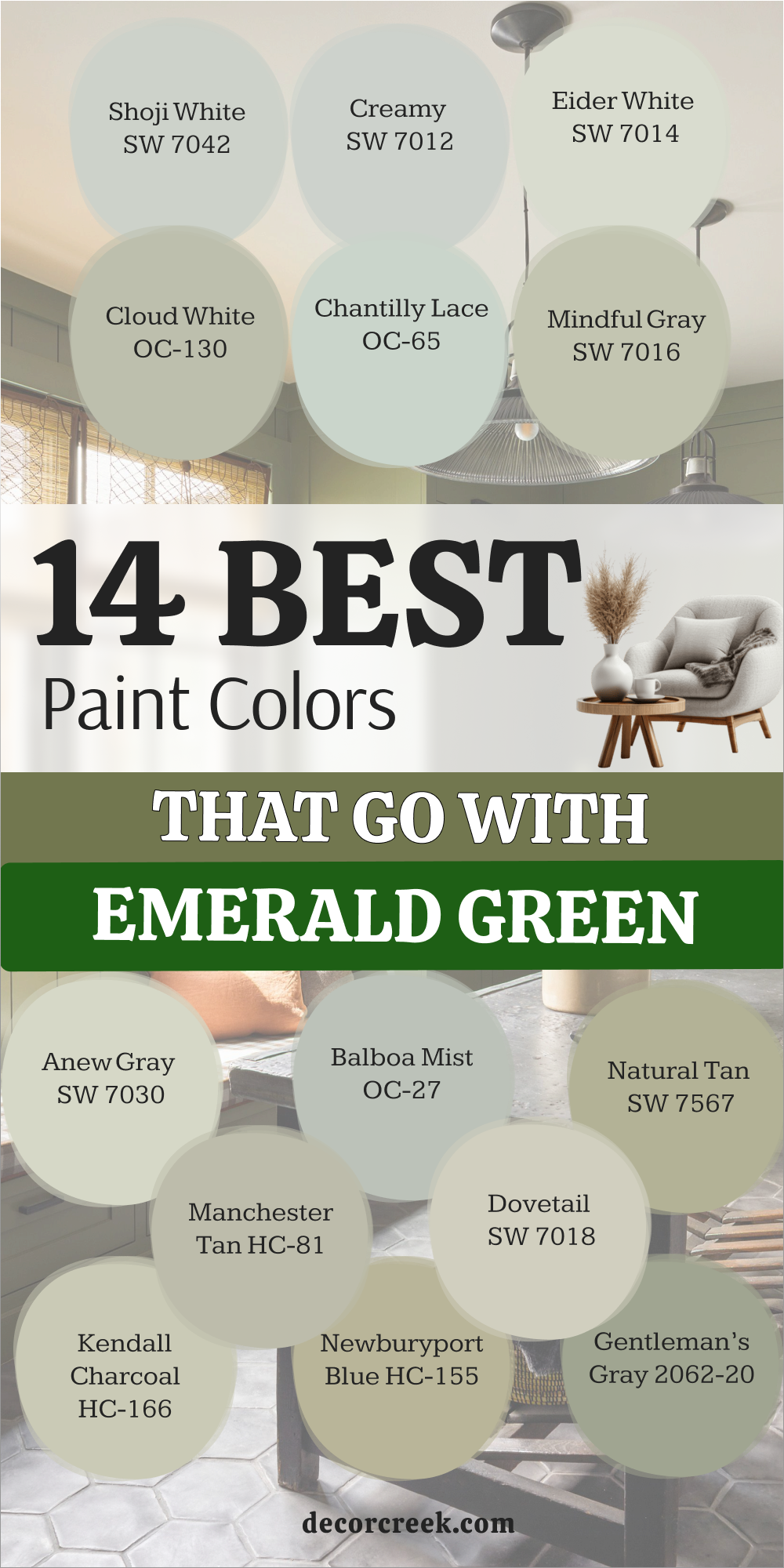 14 paint colors that go with emerald green