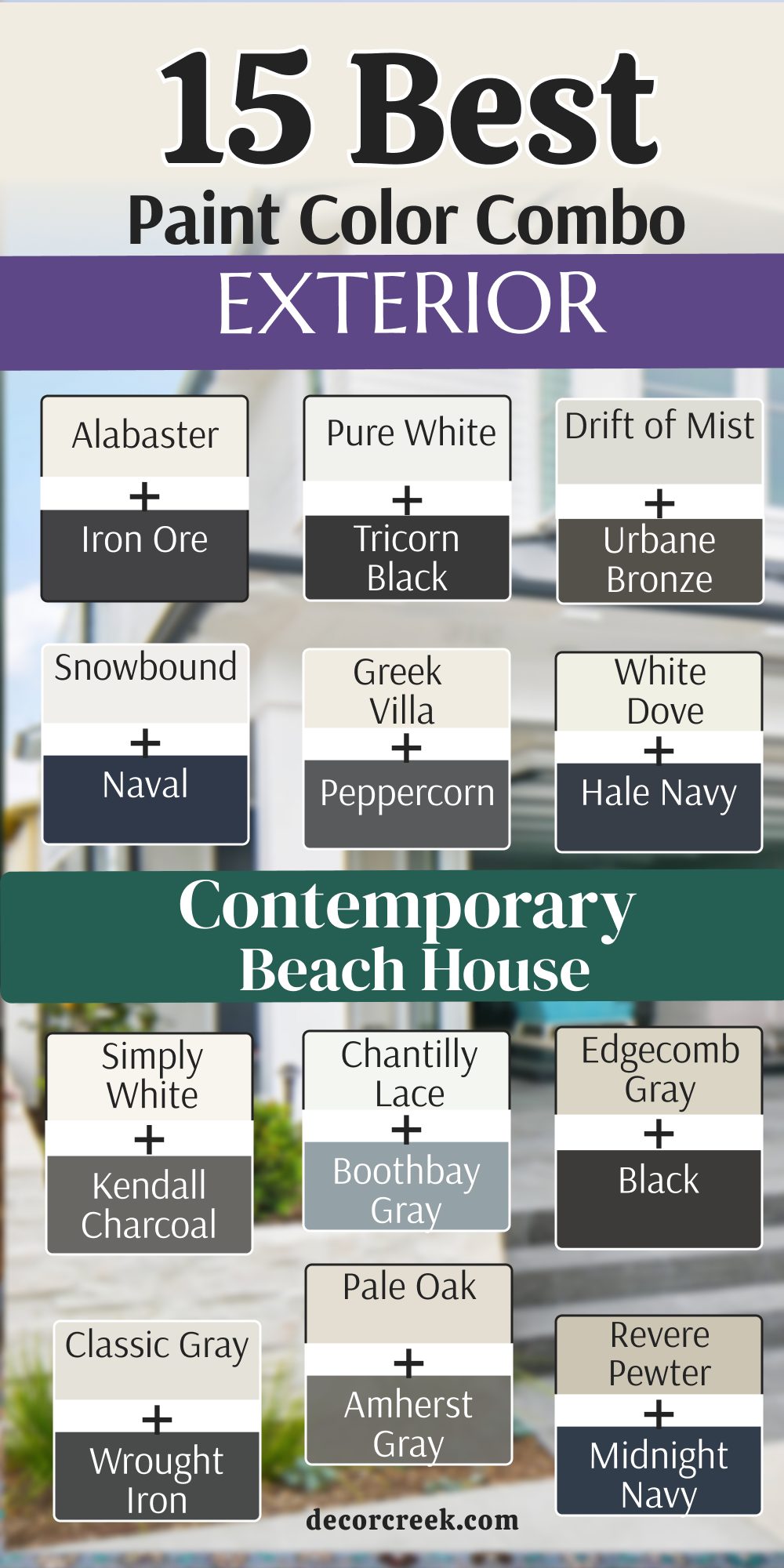 15 contemporary beach house exterior paint color combo