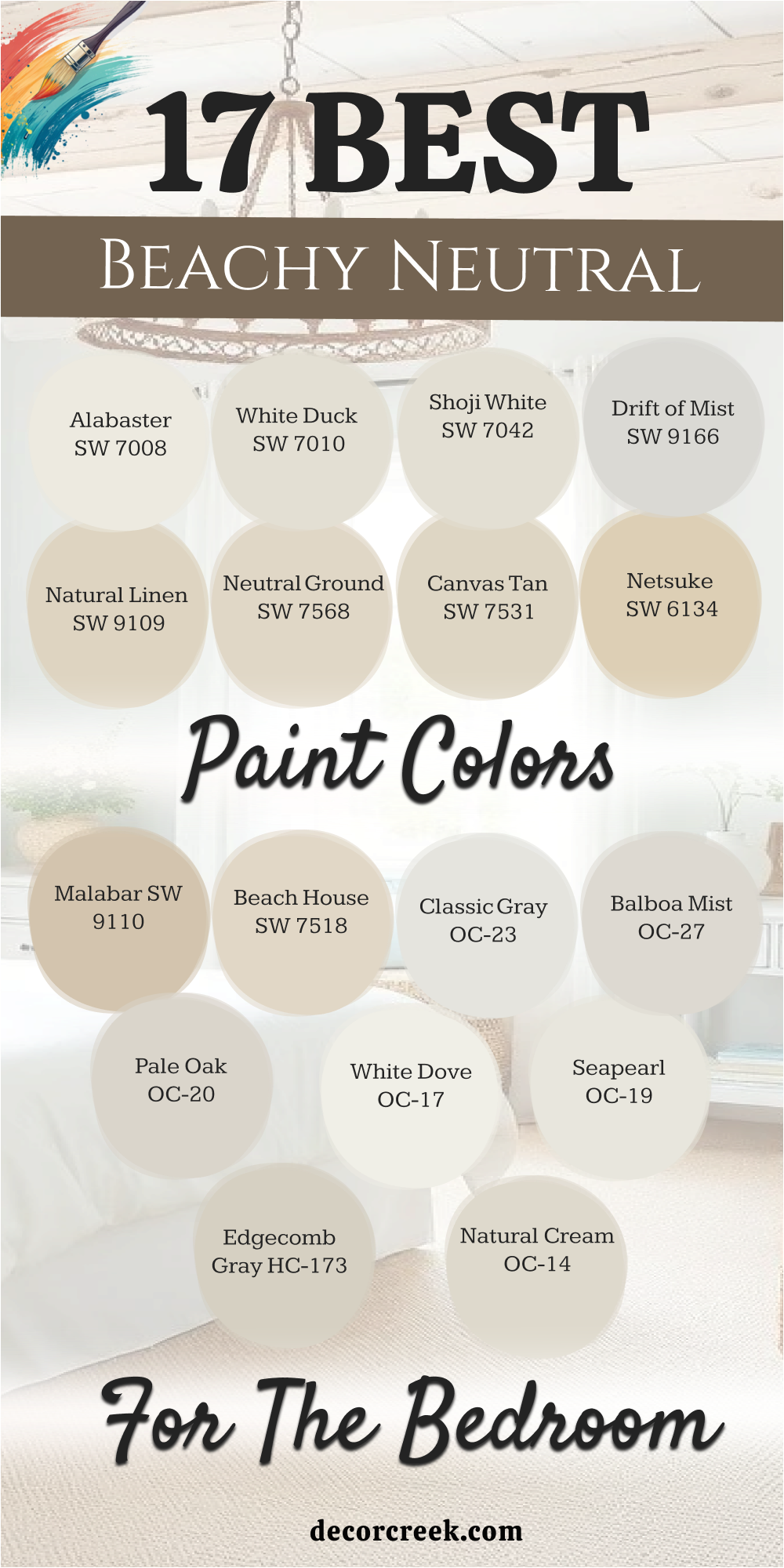 17 beachy neutral paint colors for the bedroom