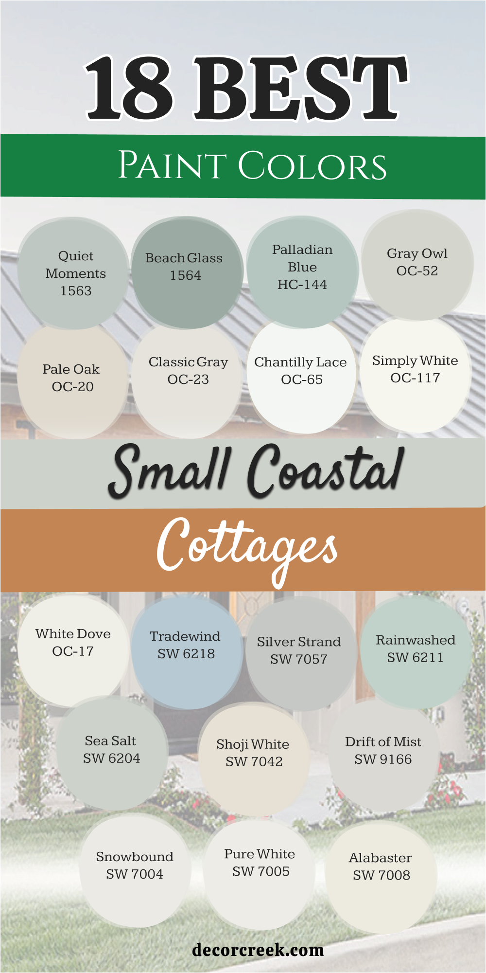 18 best paint colors for small coastal cottages