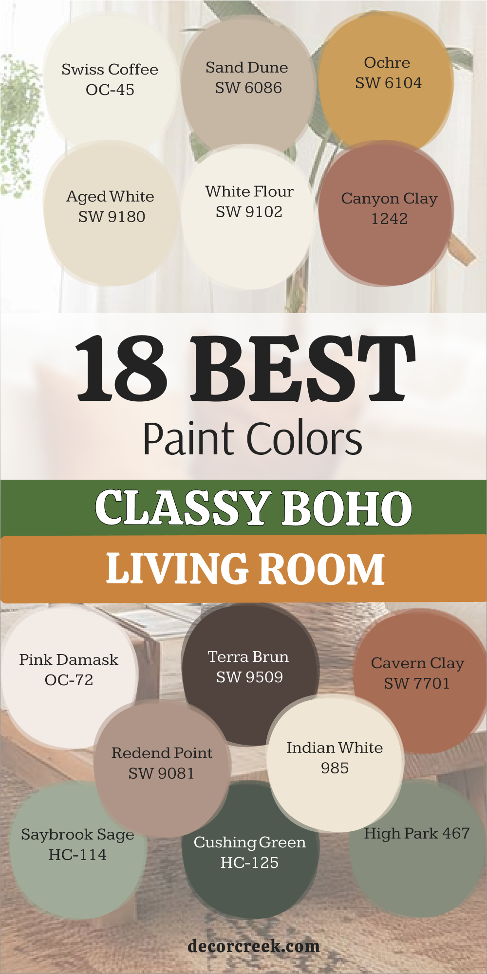 18 classy boho living room paint colors