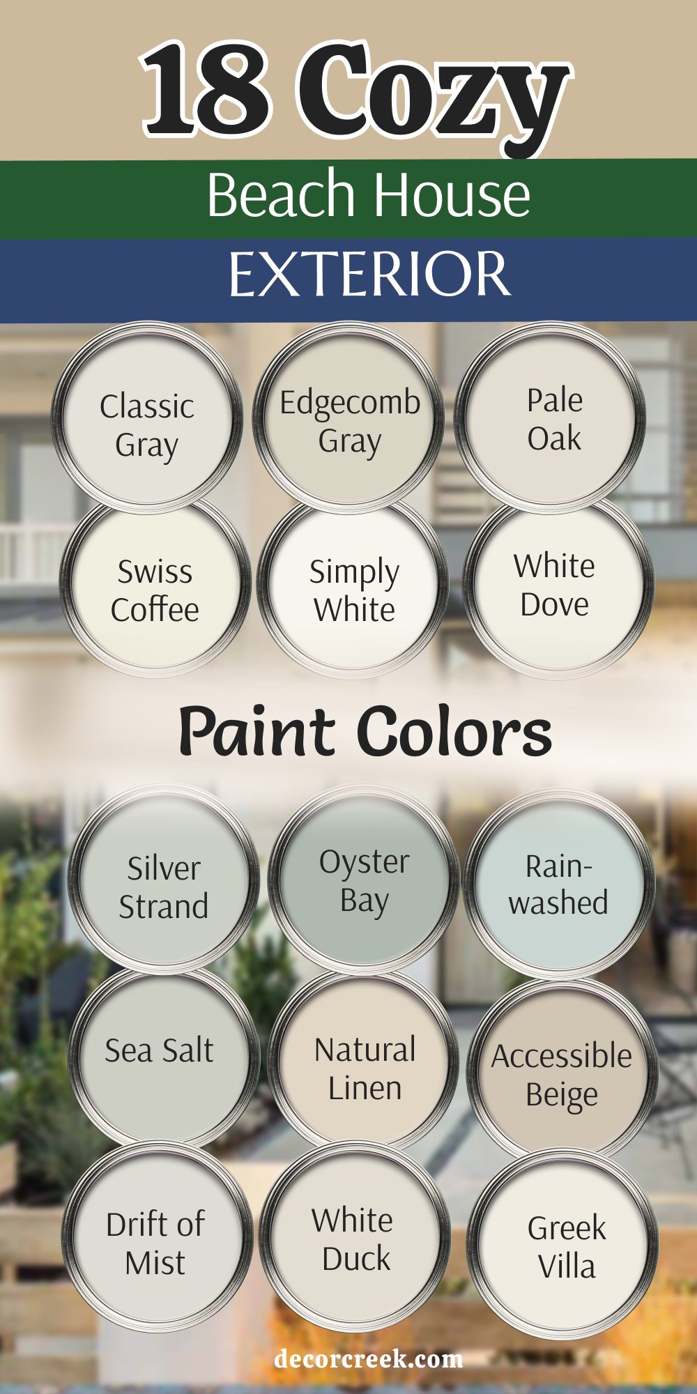18 cozy beach house exterior paint colors