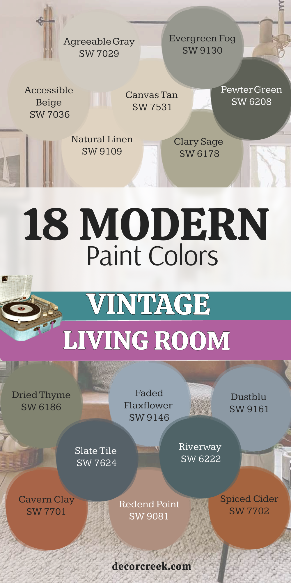 18 modern vintage living room paint colors