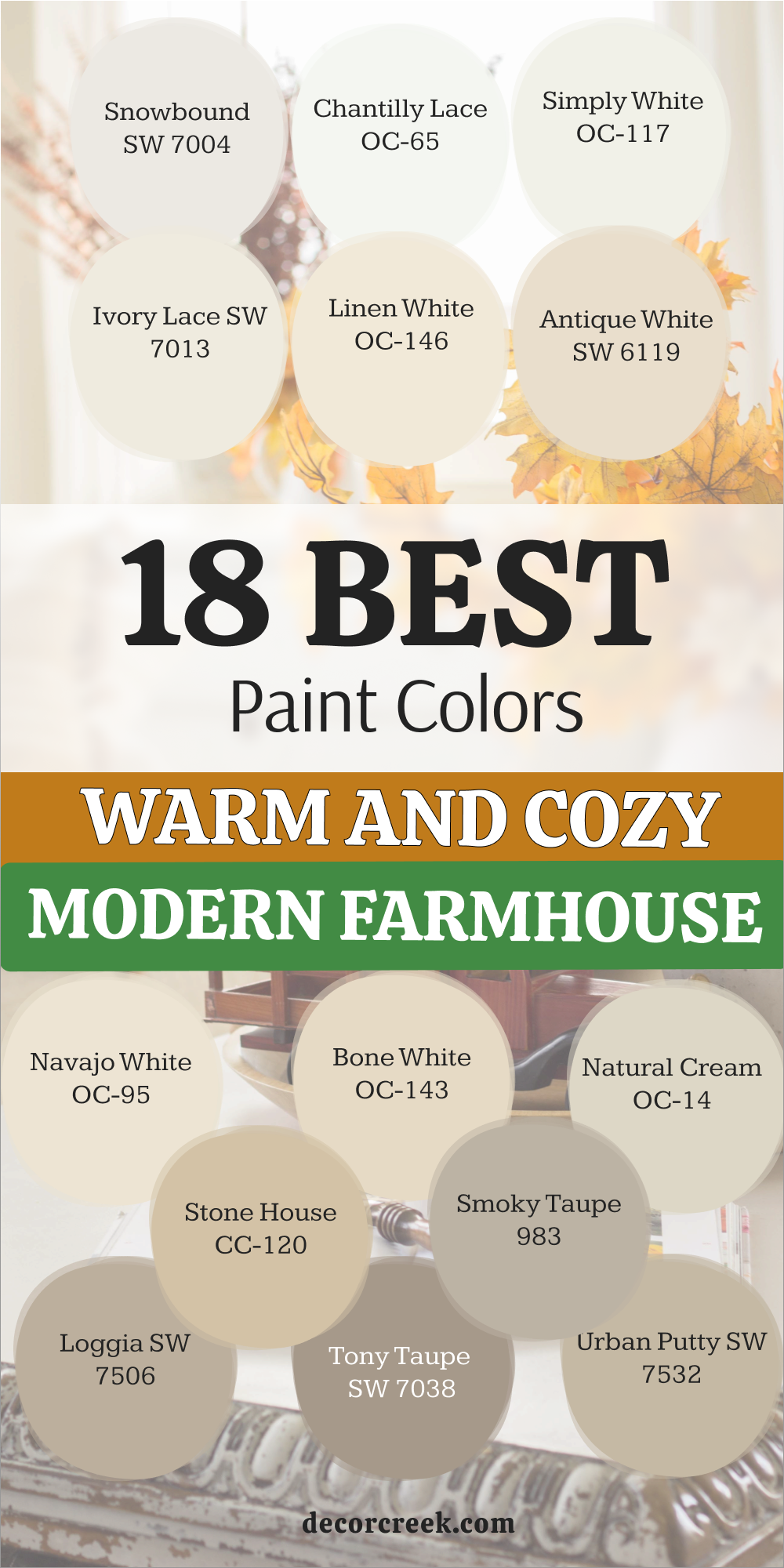 18 warm and cozy modern farmhouse paint colors