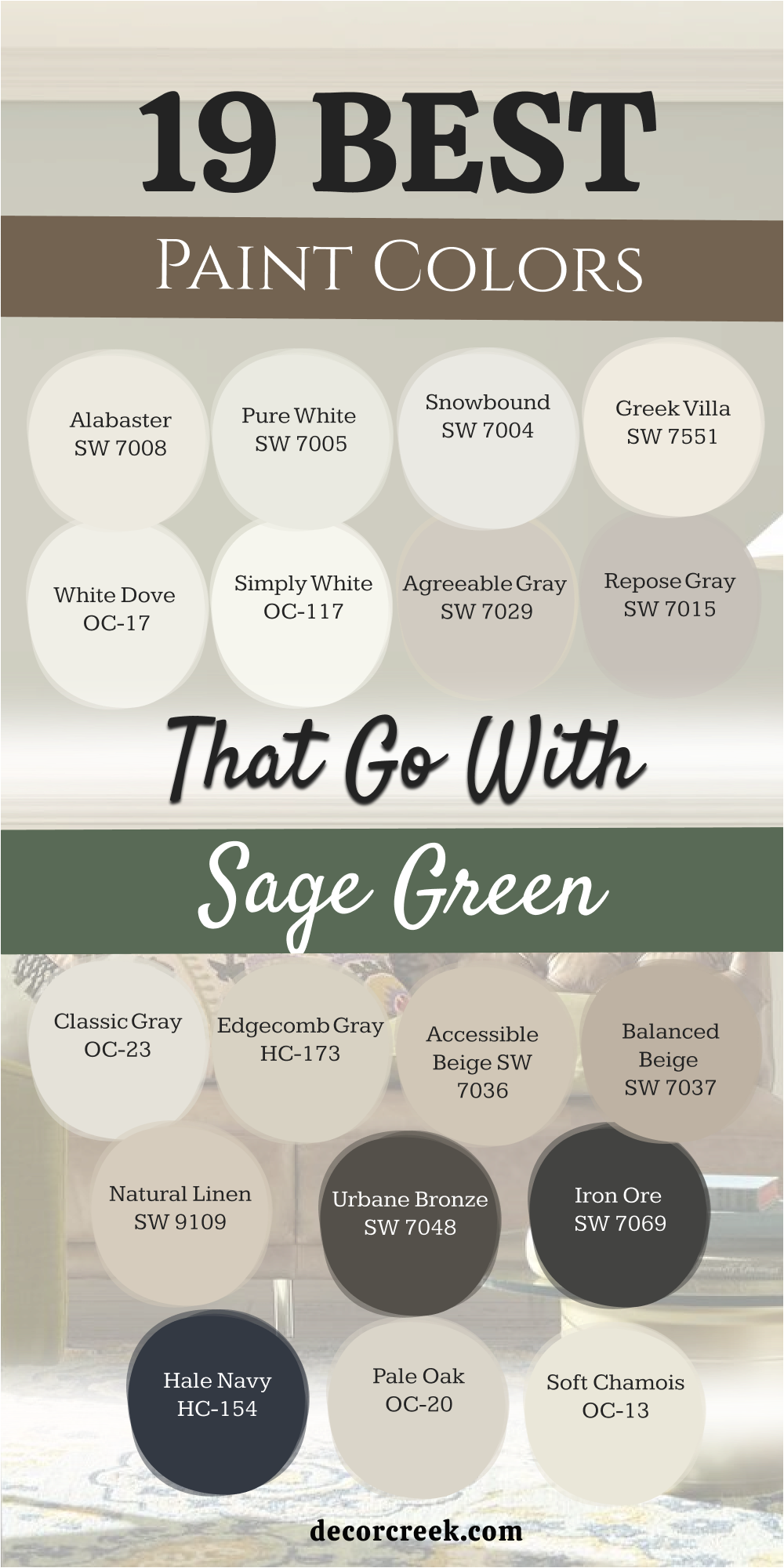 19 paint colors that go with sage green