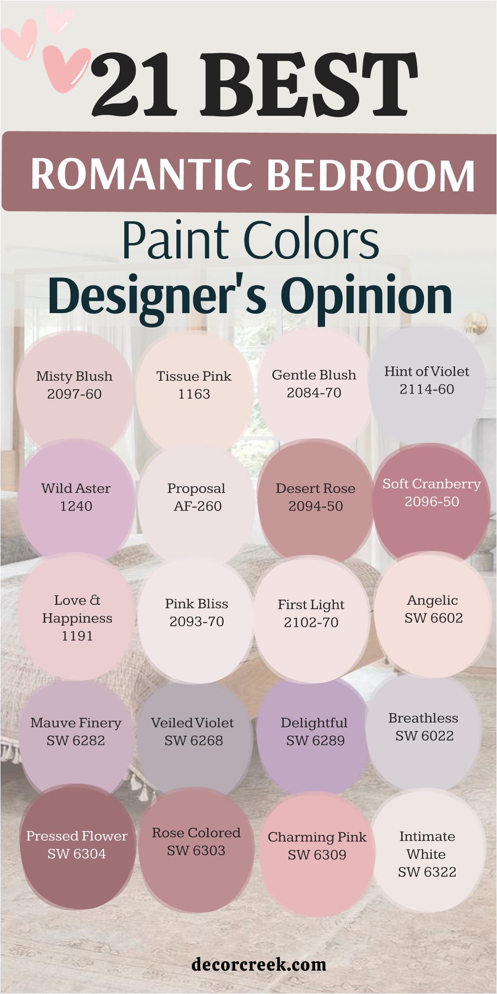 21 best romantic bedroom paint color designer's opinion