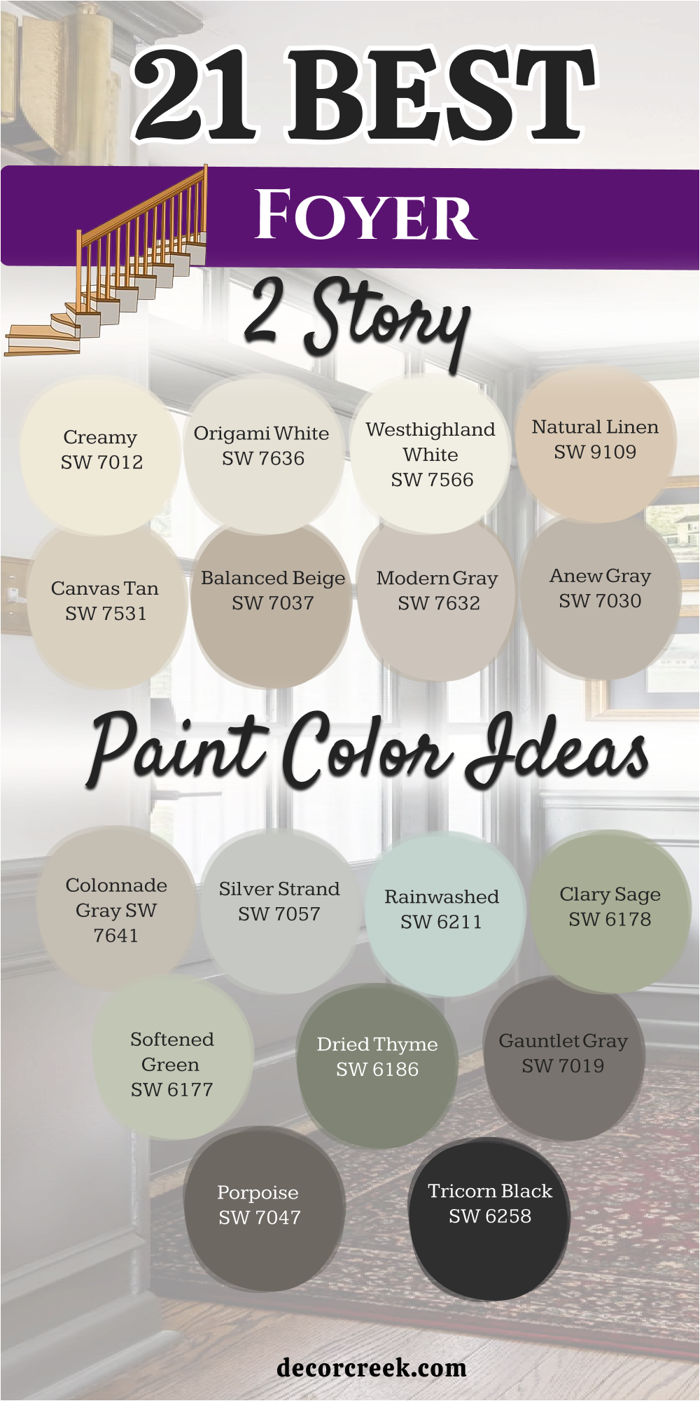 21 foyer paint color ideas _ 2 story