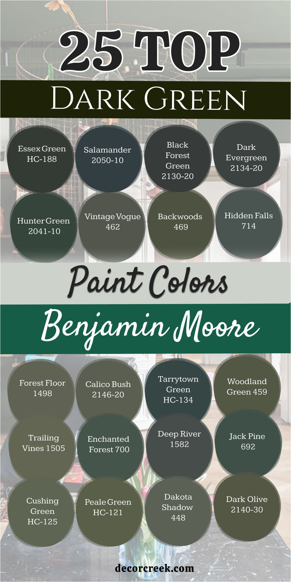 25 best dark green paint colors benjamin moore