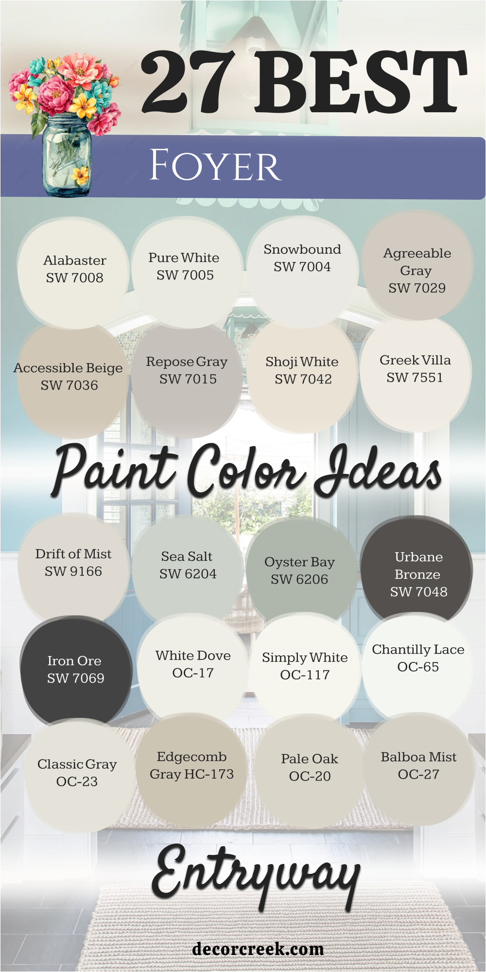 27 foyer paint color ideas _ Entryway