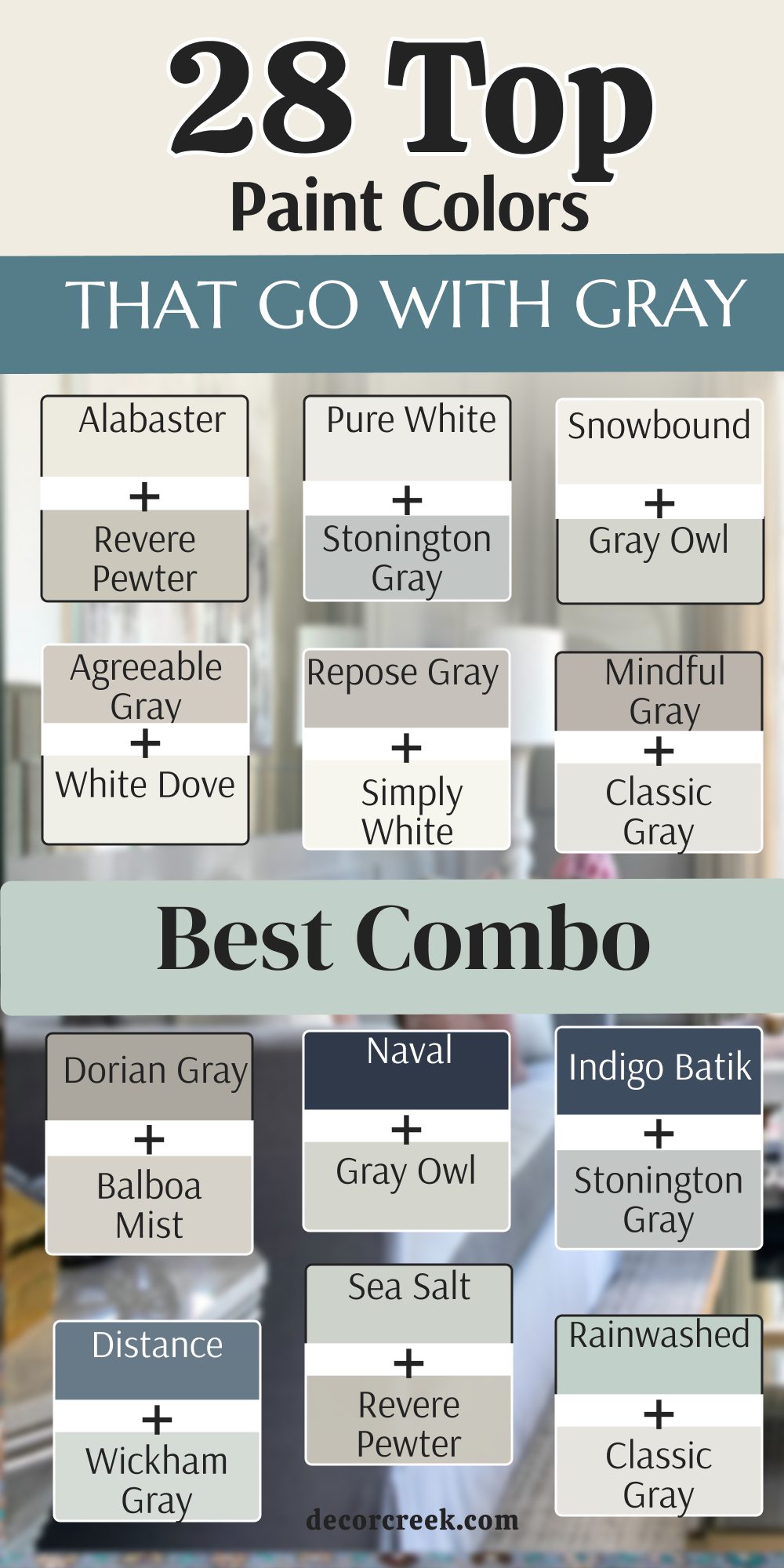 28 paint colors that go with gray best combo