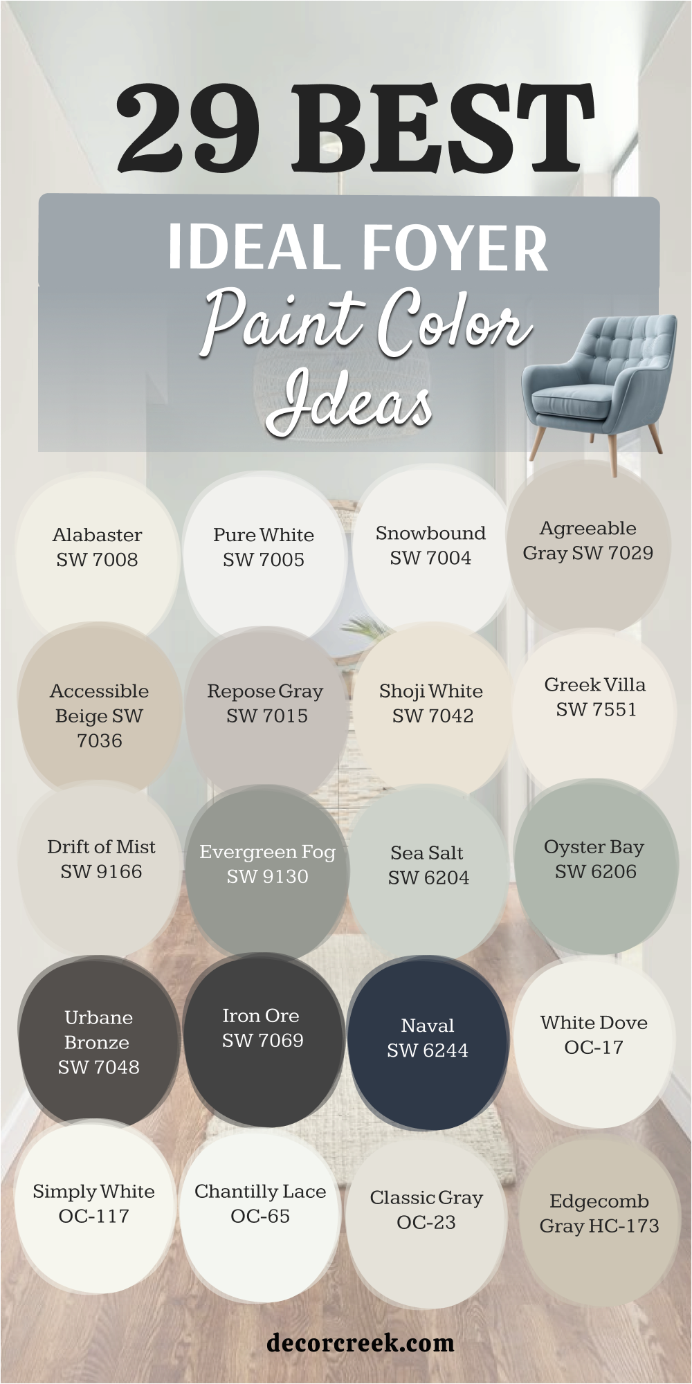 29 ideal foyer paint color ideas