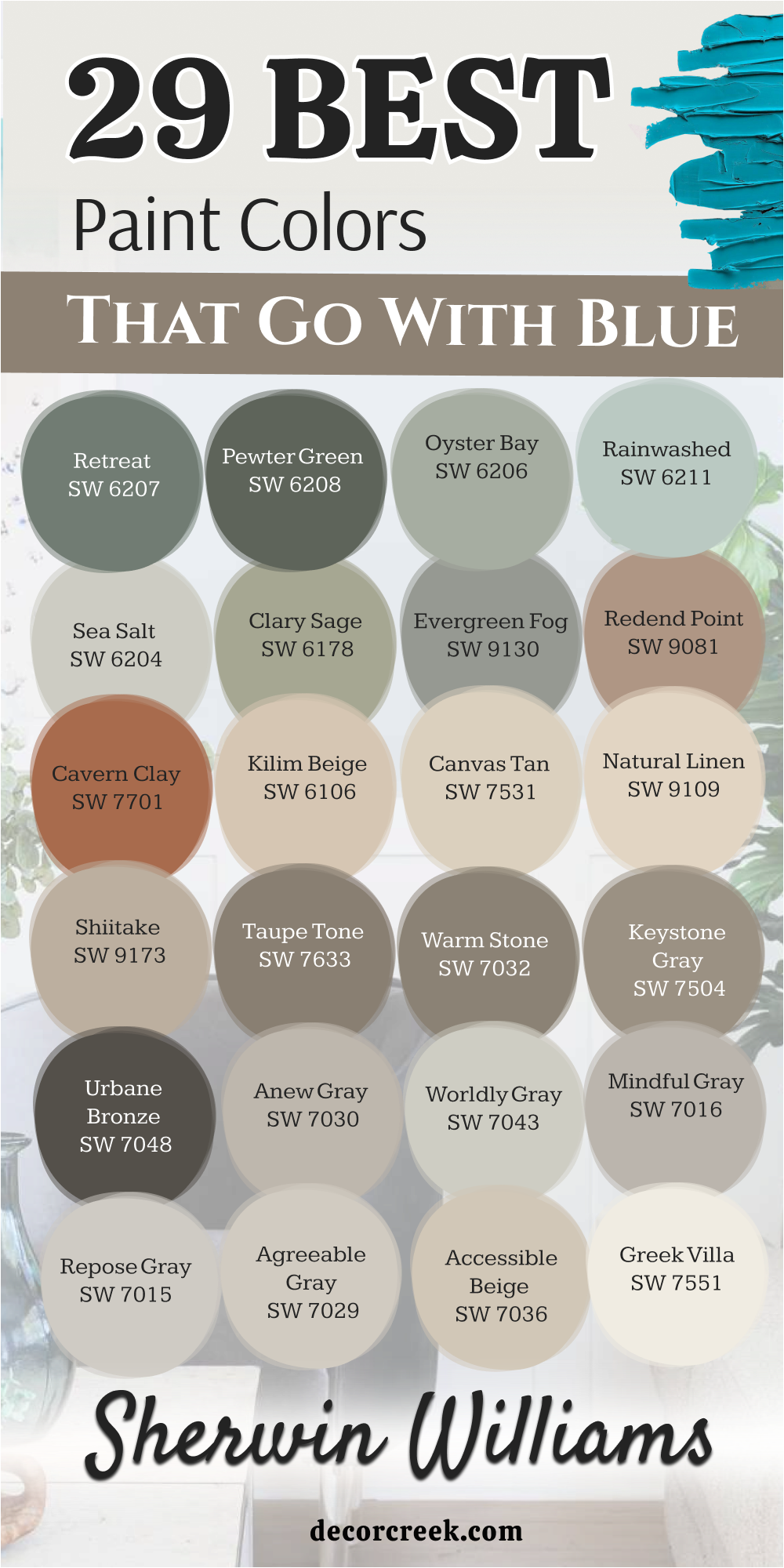 29 paint colors that go with blue from sherwin williams