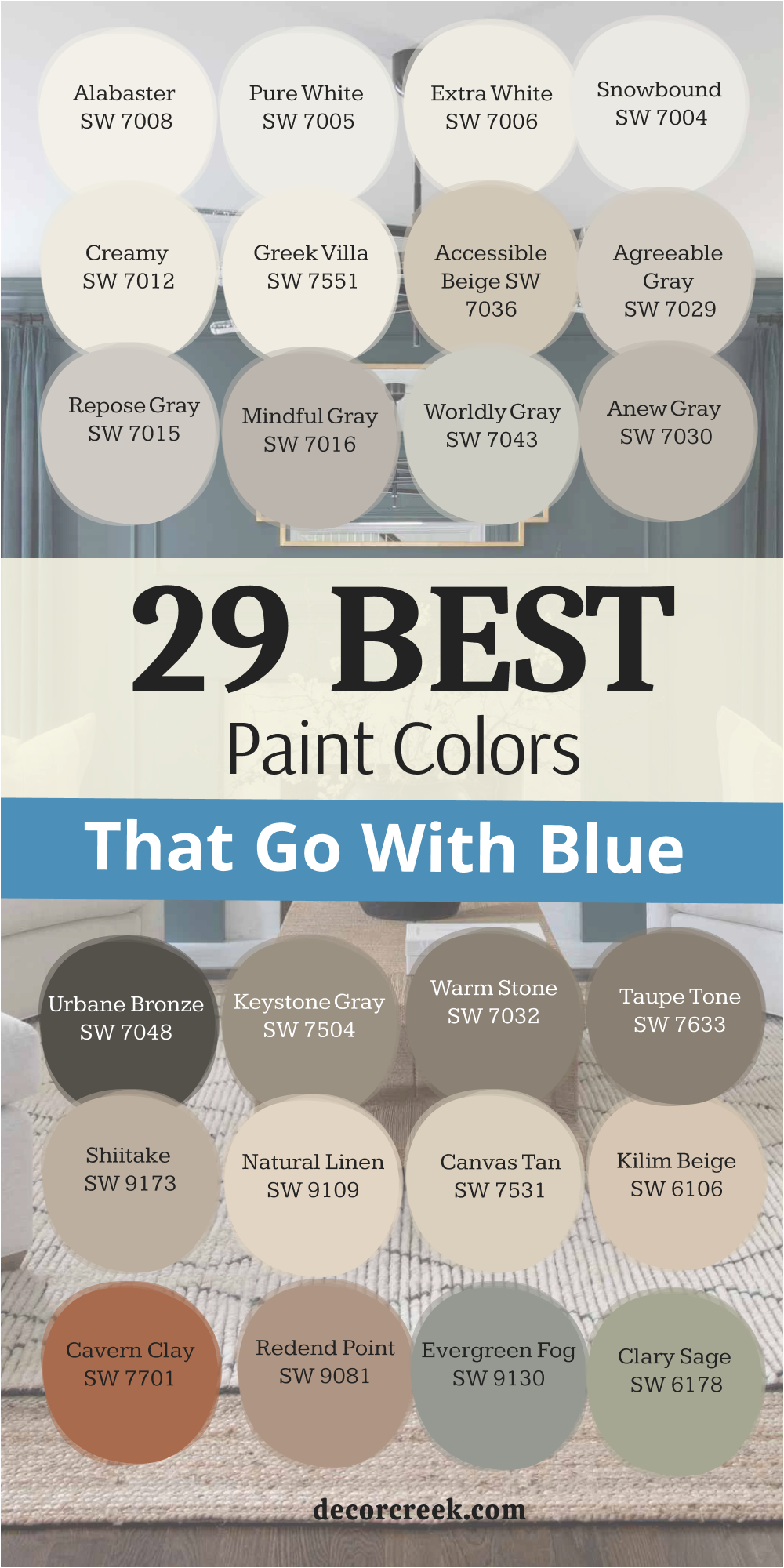 29 paint colors that go with blue