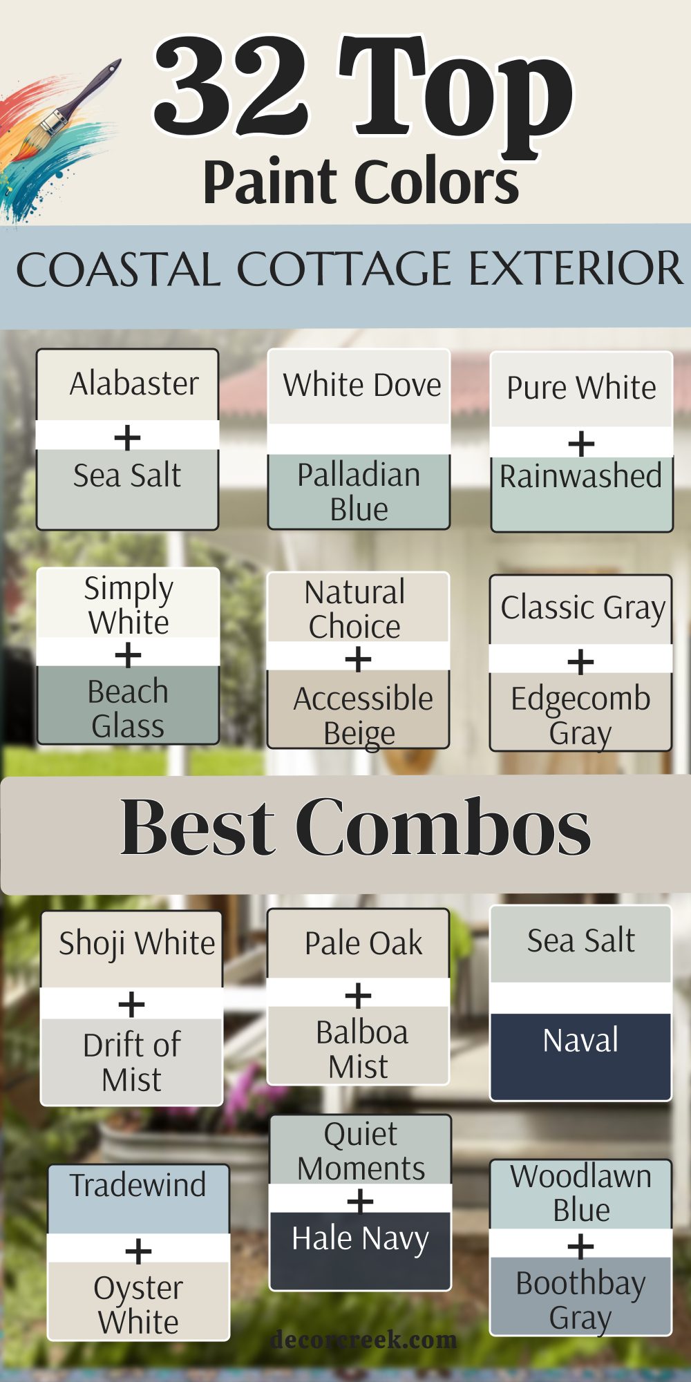 32 coastal cottage exterior paint color combos