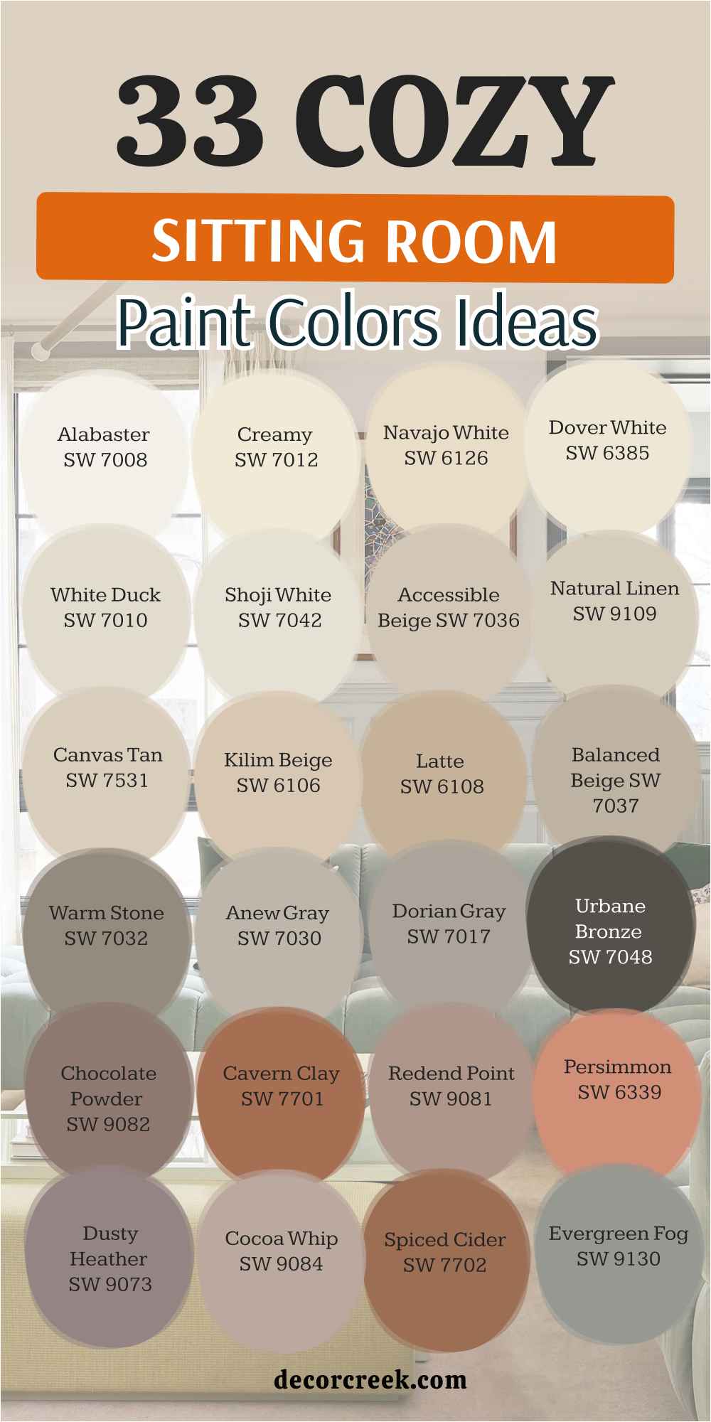 33 cozy sitting room paint color ideas