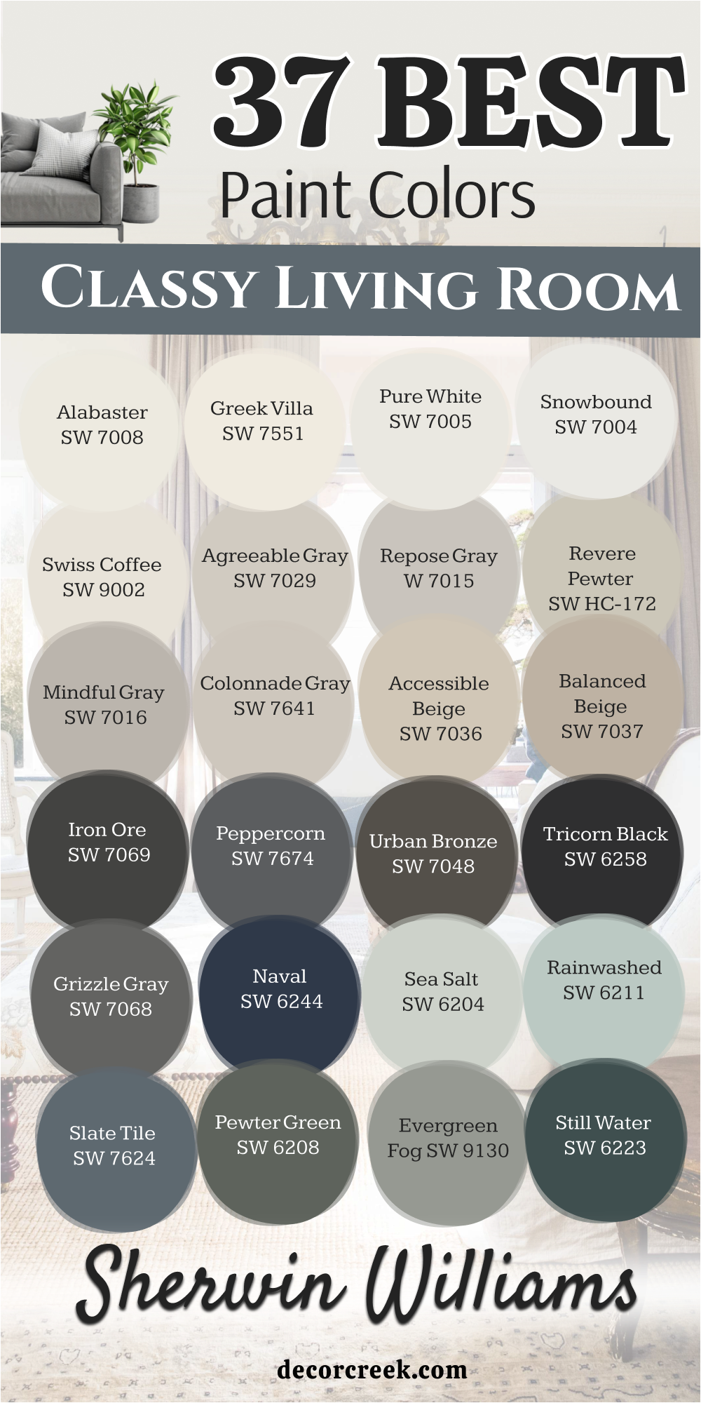 37 classy living room paint colors from sherwin williams