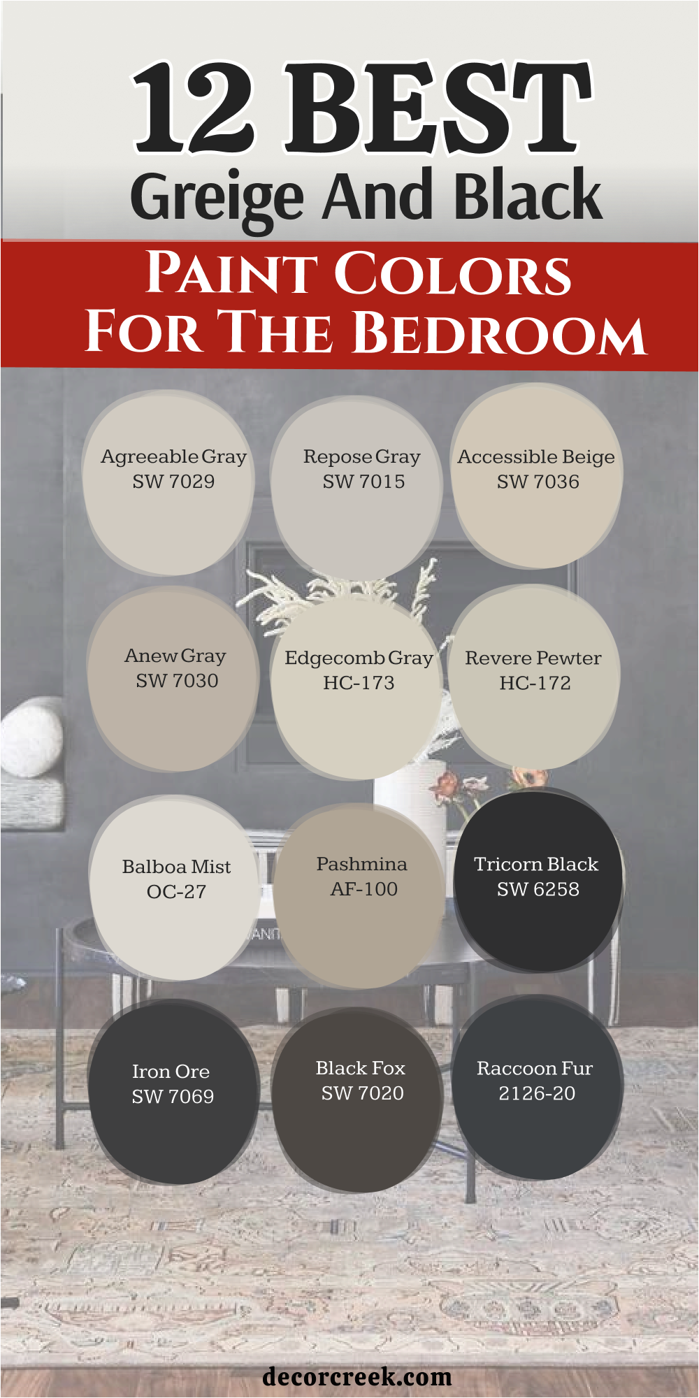 12 greige and black paint colors for the bedroom (1)