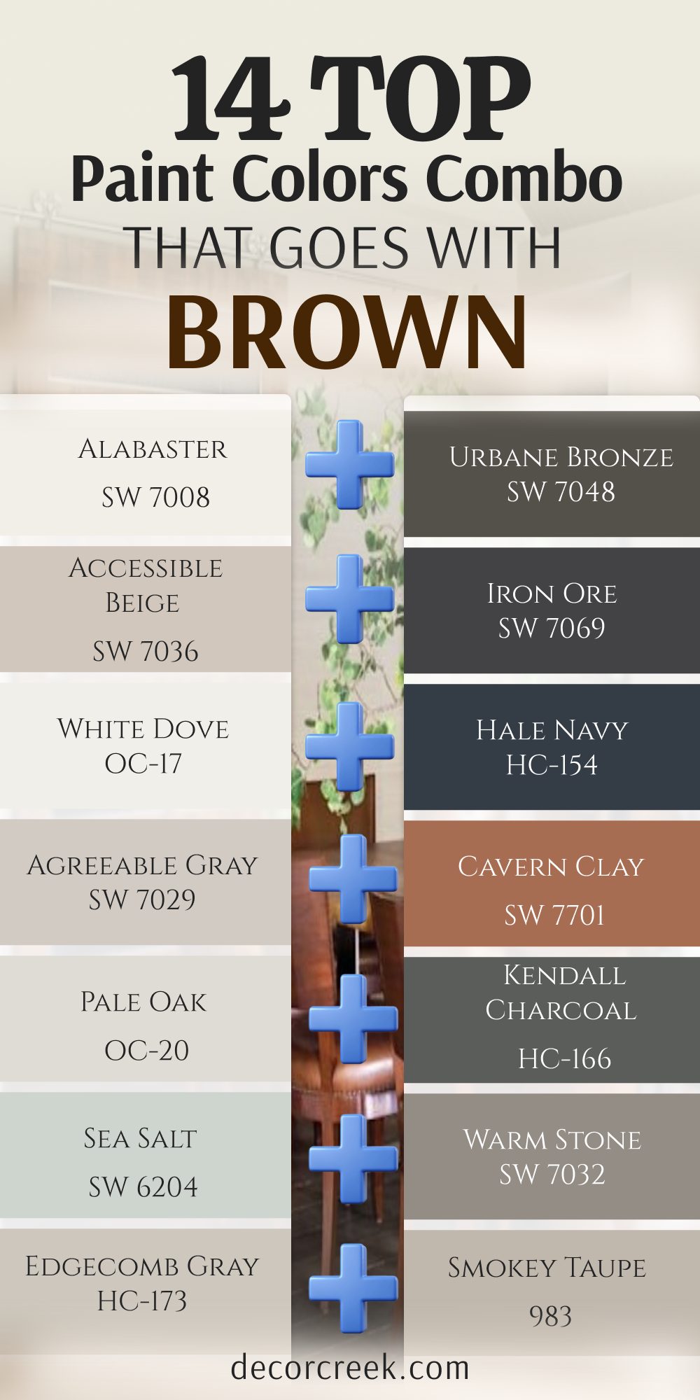 14 top paint color combo that goes with brown