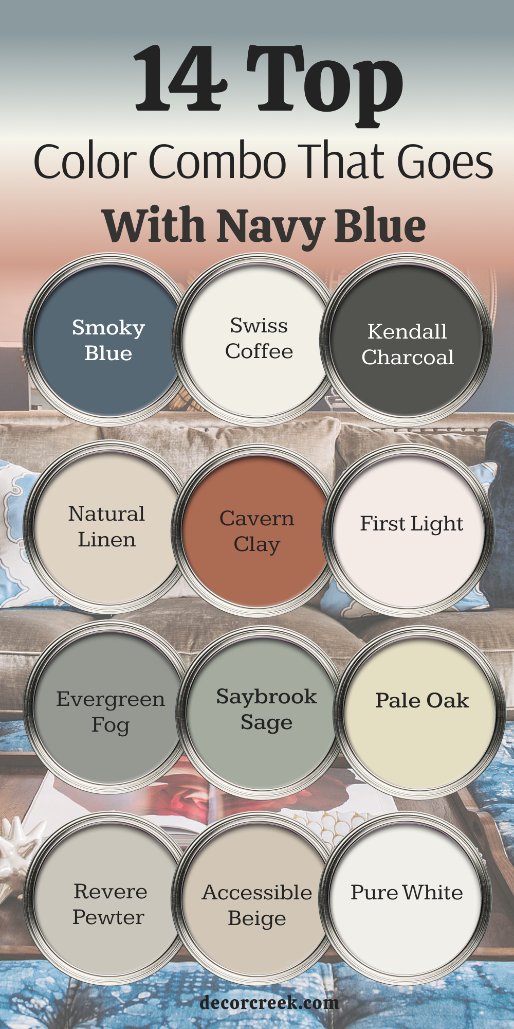 14 top paint color combo that goes with navy blue